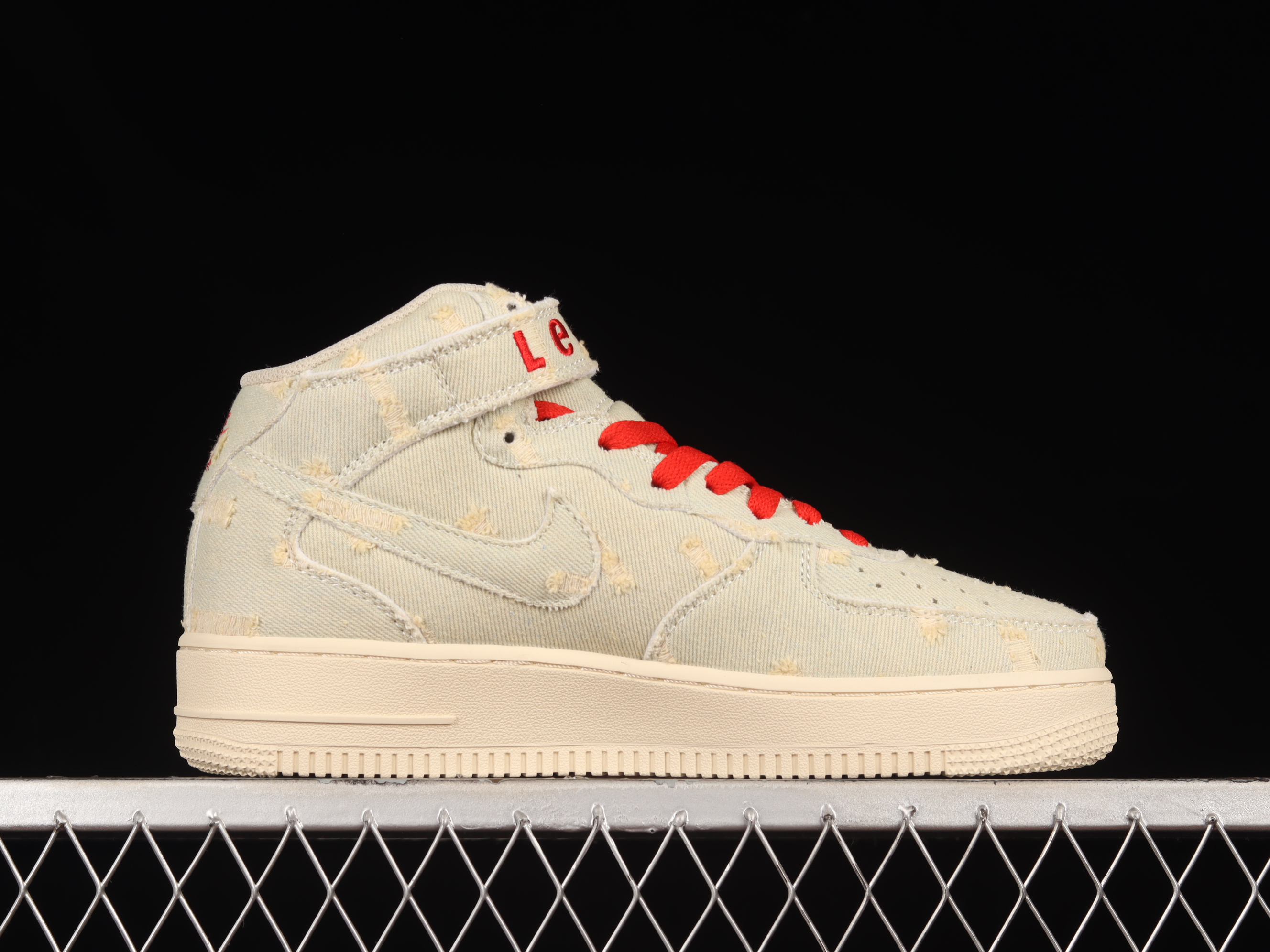 Levi's x Nk Air Force 1'07 Mid, Levi's collaboration denim Air Force One mid-top Casual sneakers