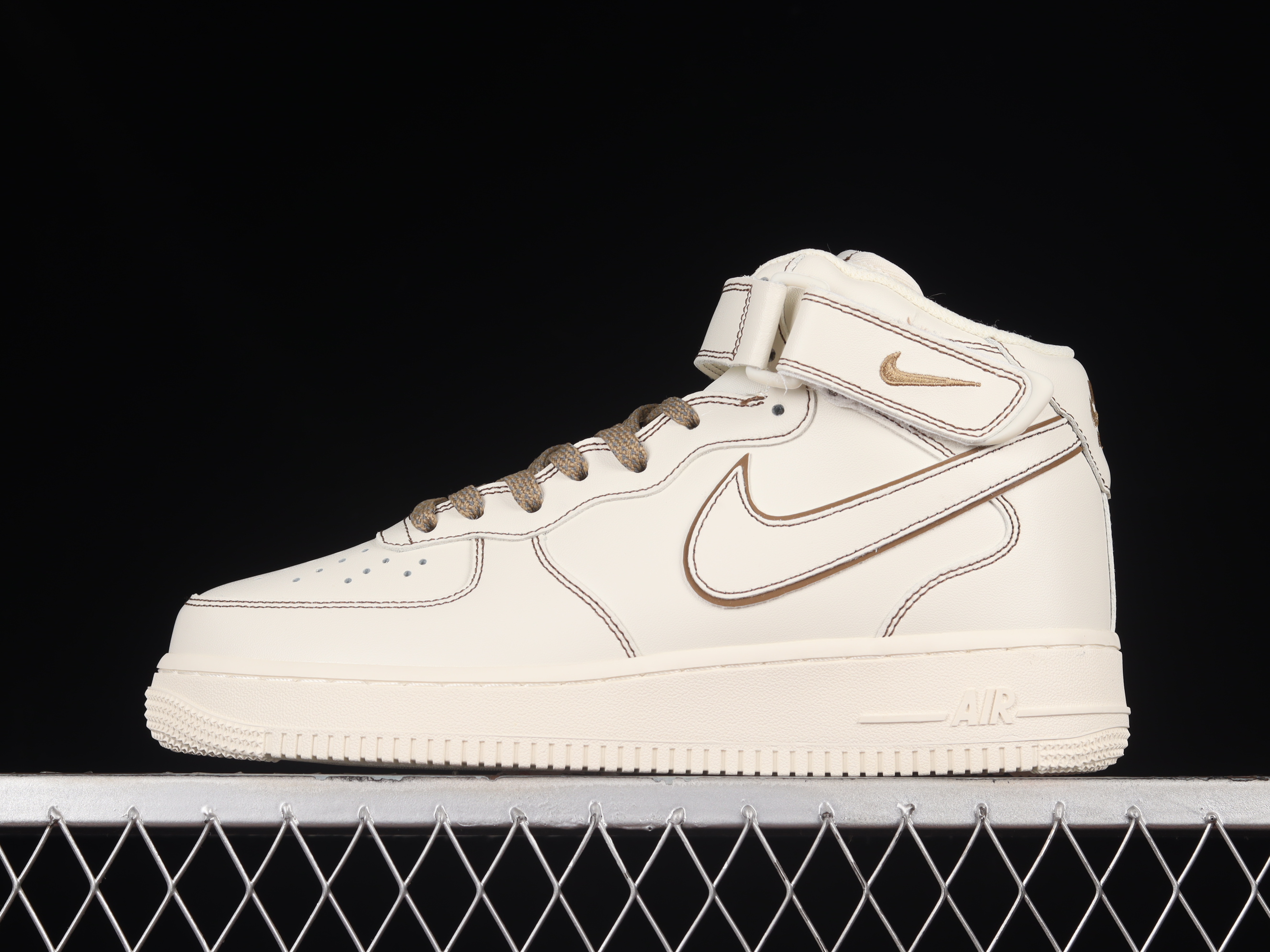 Nk Air Force 1'07 Mid Rabbit Baggy Khaki Starry Sky Air Force One Mid-top Casual Sneakers