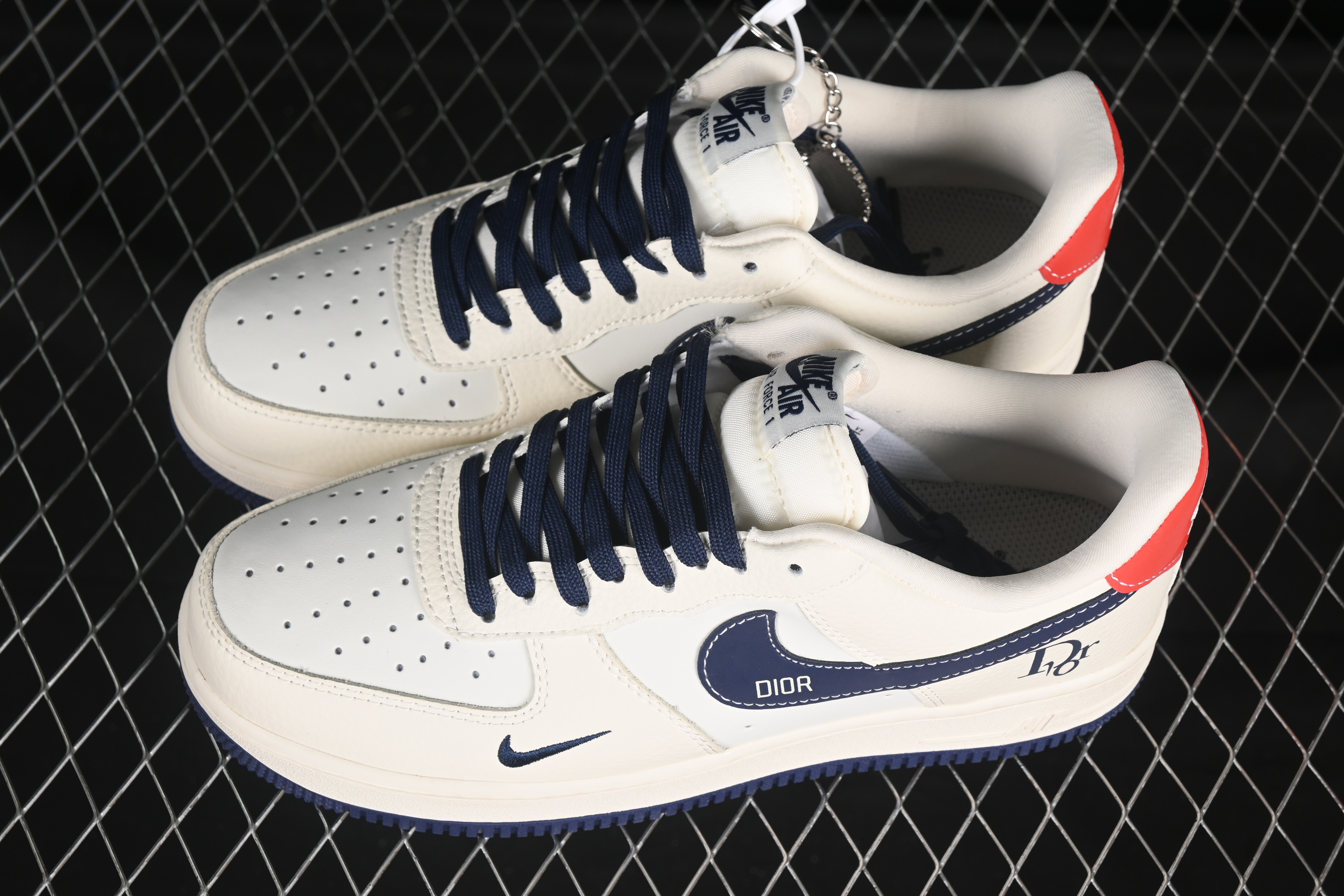 Air Force 1'07 Low Dior Collaboration Deep Blue and Red tail KK1988-067 36-45