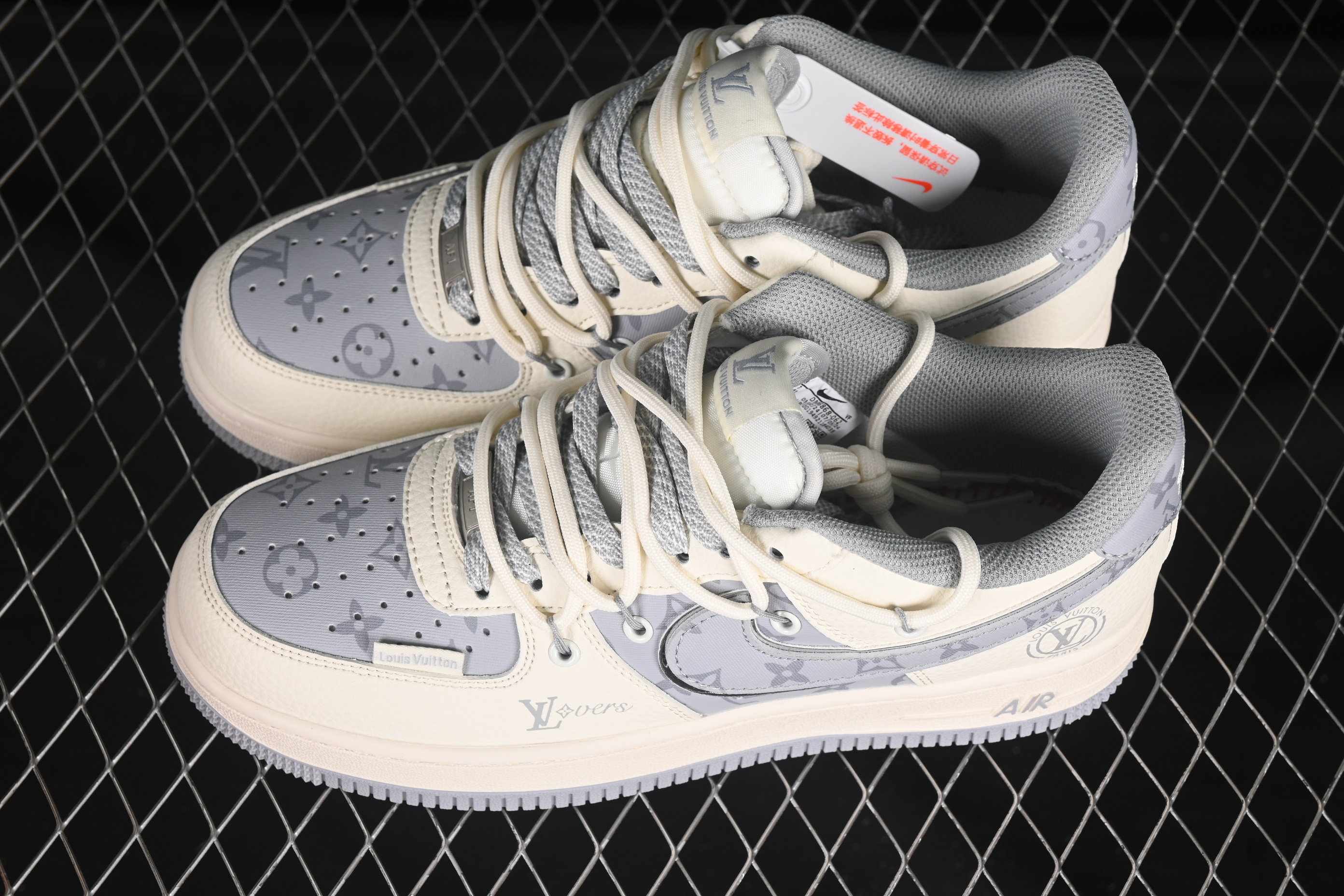 Air Force 1'07 Low LV collaboration Grey Printed drawstring DM6868-062 36-45