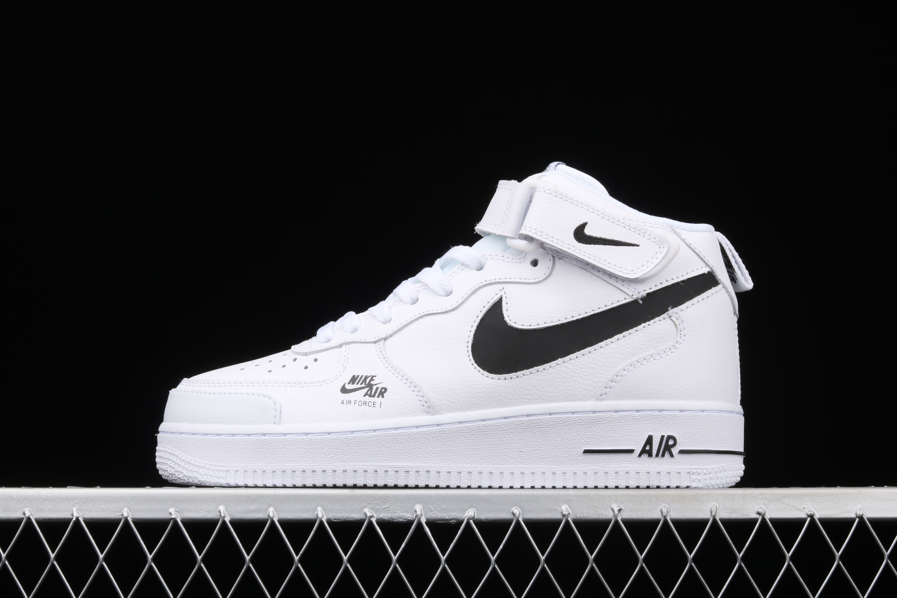 Nk Air Force 1 Mid Premium black and white colorful colorway Air Force One Chinese Casual Board shoes