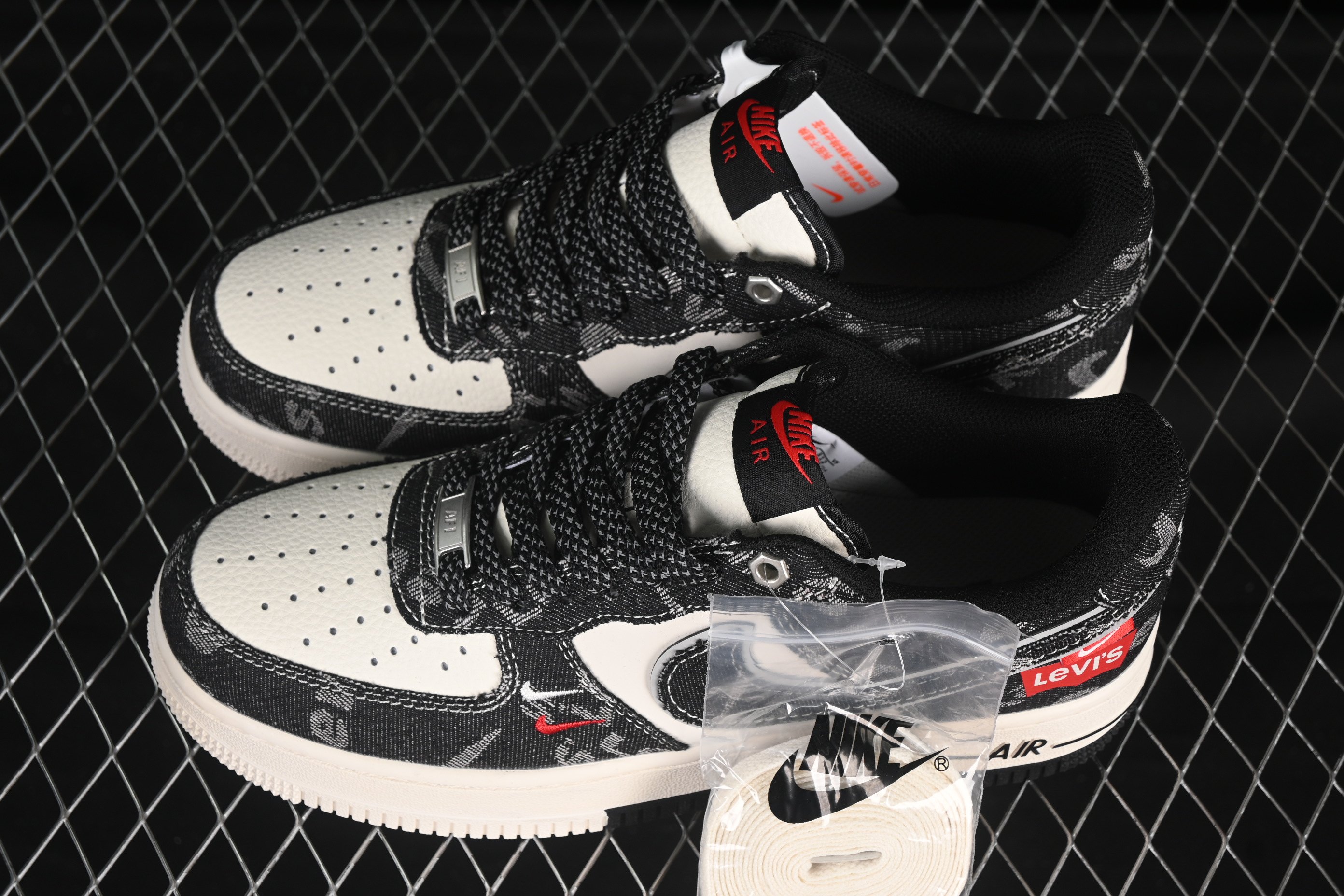 Air Force 1'07 Low Levi's co-branded double-piece black denim YX5066-312 36-45
