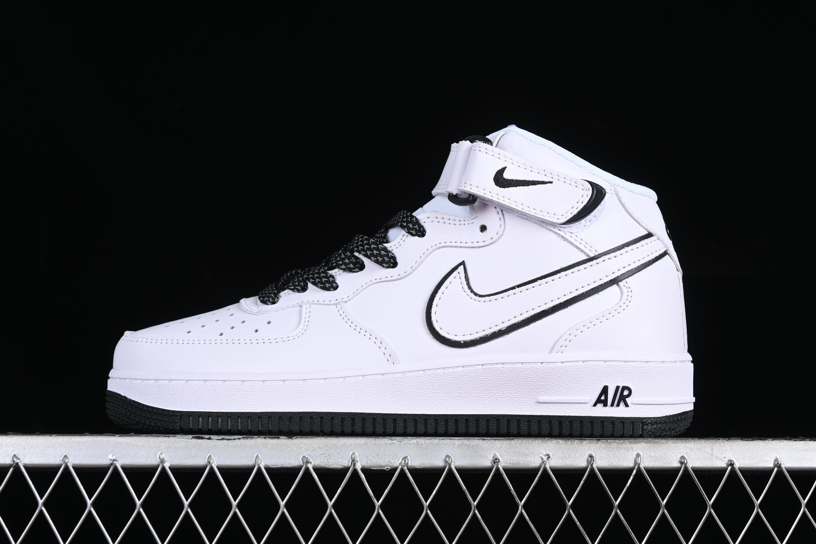 Nk Air Force 1'07 Mid Beige Black high-top Sky Star Army No. 1 mid-top casual sneakers