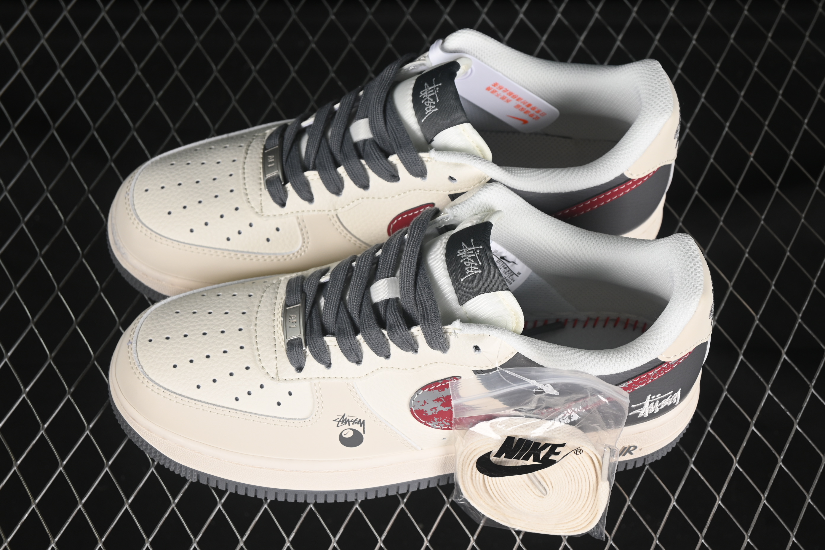 Air Force 1'07 Low Stussy Collaboration Rendering Red Hook XS1958-573-36-45