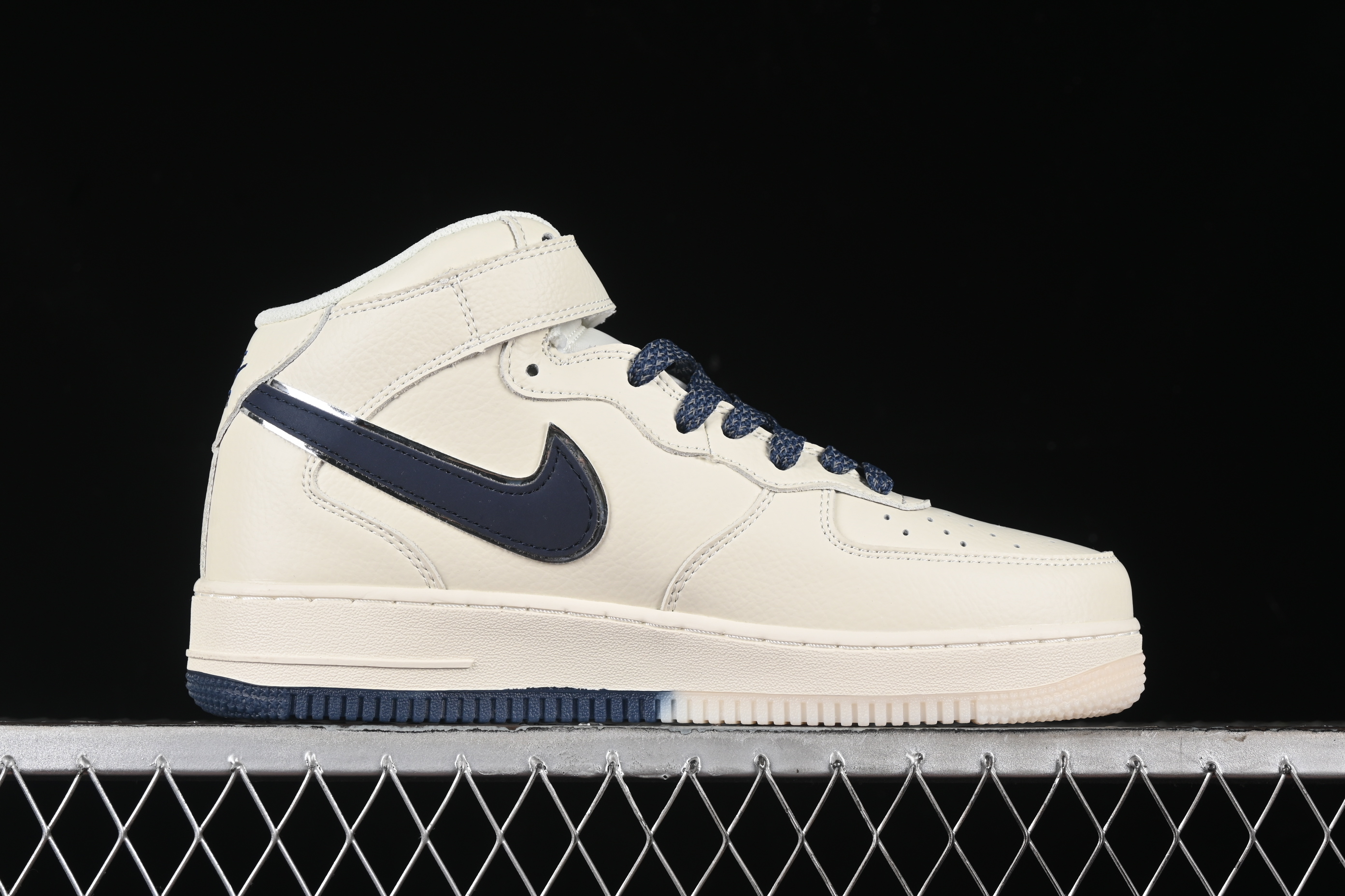 Nk Air Force 1'07 Mid Mid deep blue two-tone sole Air Force One Starry Sky mid-top casual sneakers