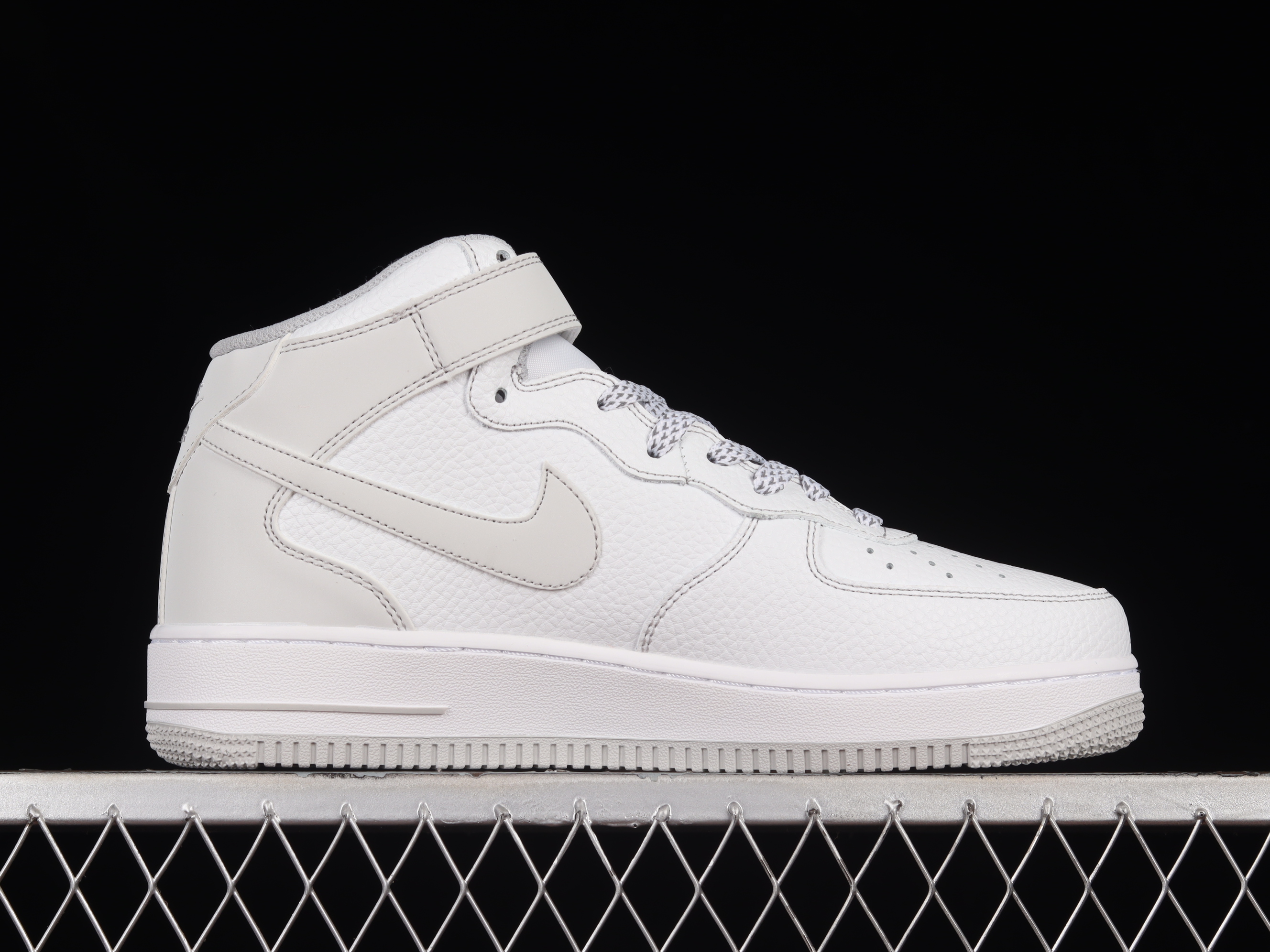 Nk Air Force 1'07 Mid Ice grey color Air Force One Mark Line Starry Sky mid-top casual sneakers