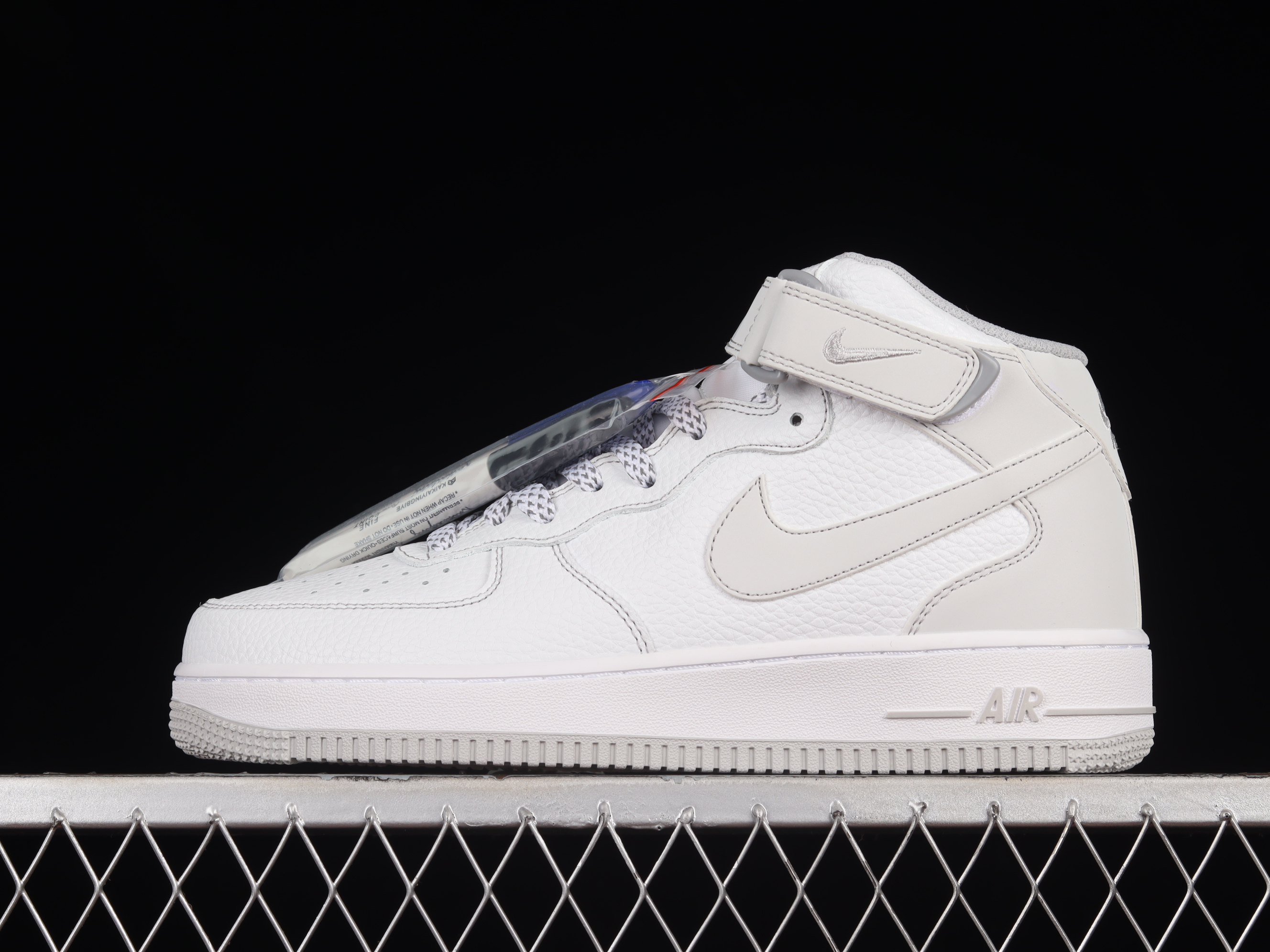 Nk Air Force 1'07 Mid Ice grey color Air Force One Mark Line Starry Sky mid-top casual sneakers