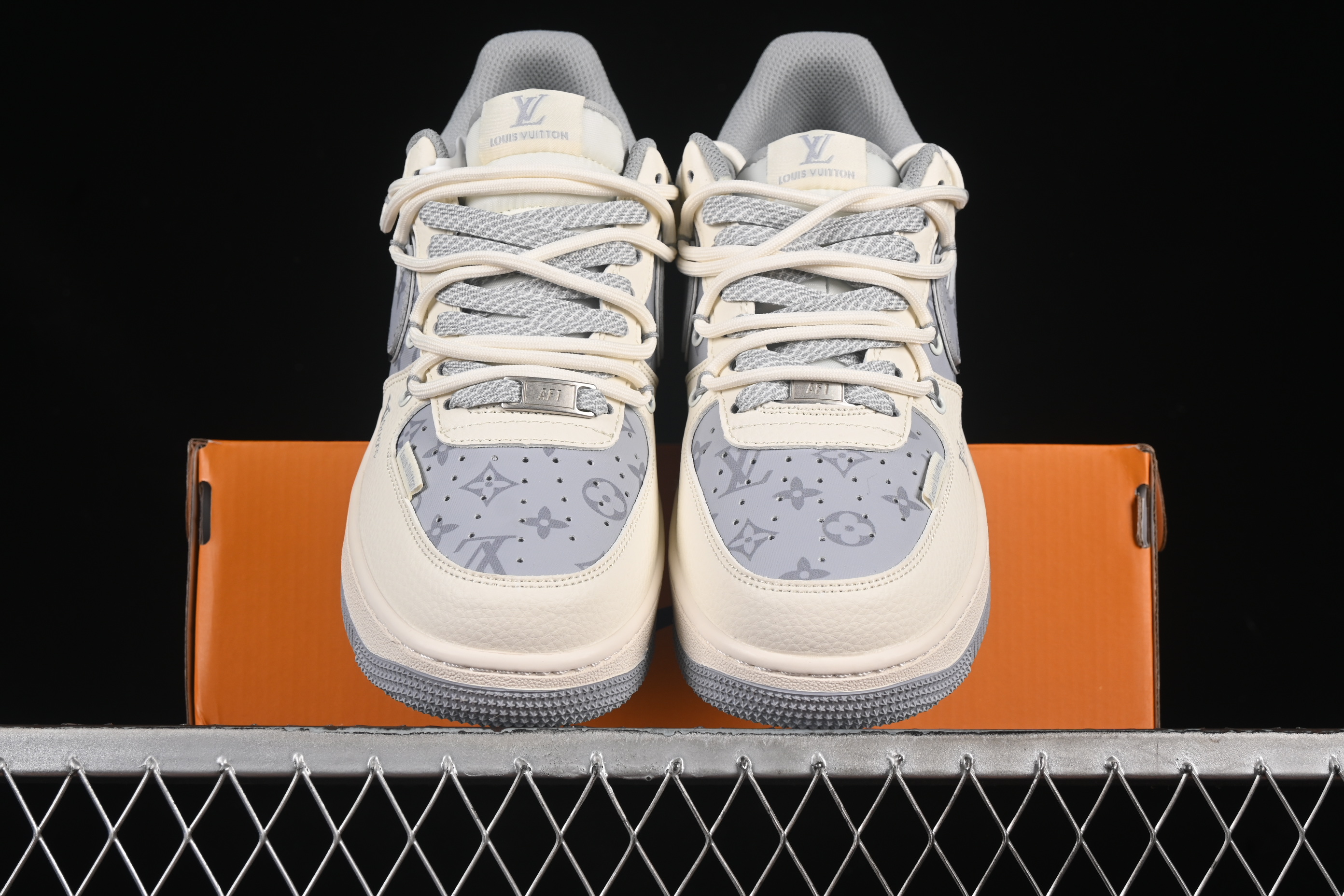 Air Force 1'07 Low LV collaboration Grey Printed drawstring DM6868-062 36-45