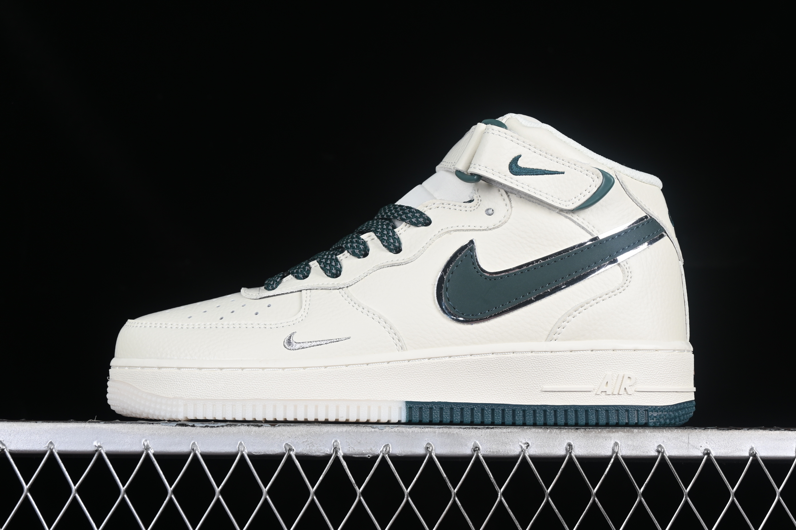 Nk Air Force 1'07 Mid Beige two-color sole Full Sky Star Air Force One mid-top casual sneakers