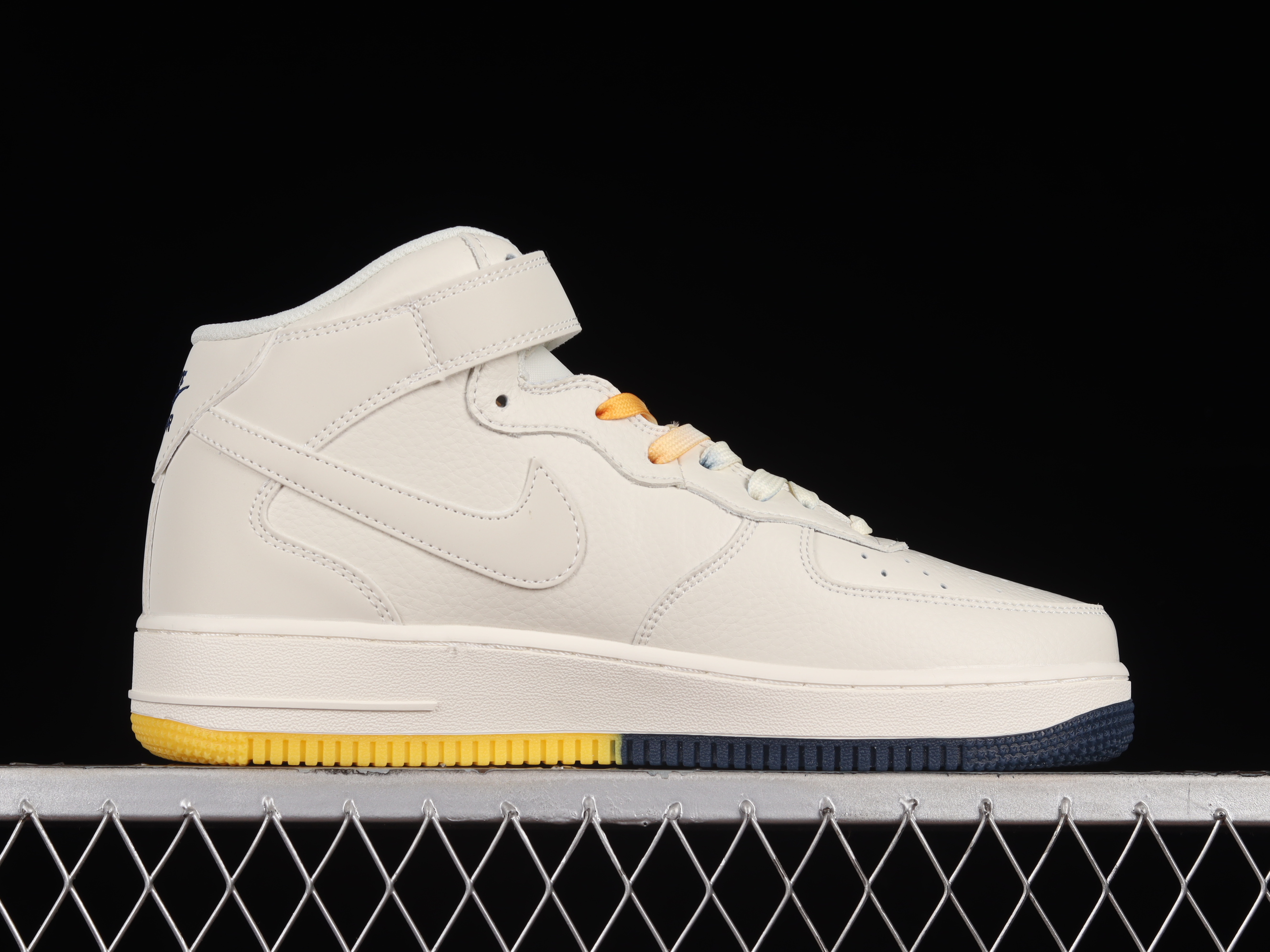 Nk Air Force 1'07 Mid Beige Blue Memphis Grizzly City Limited Air Force One mid-top Sports and casual sneakers