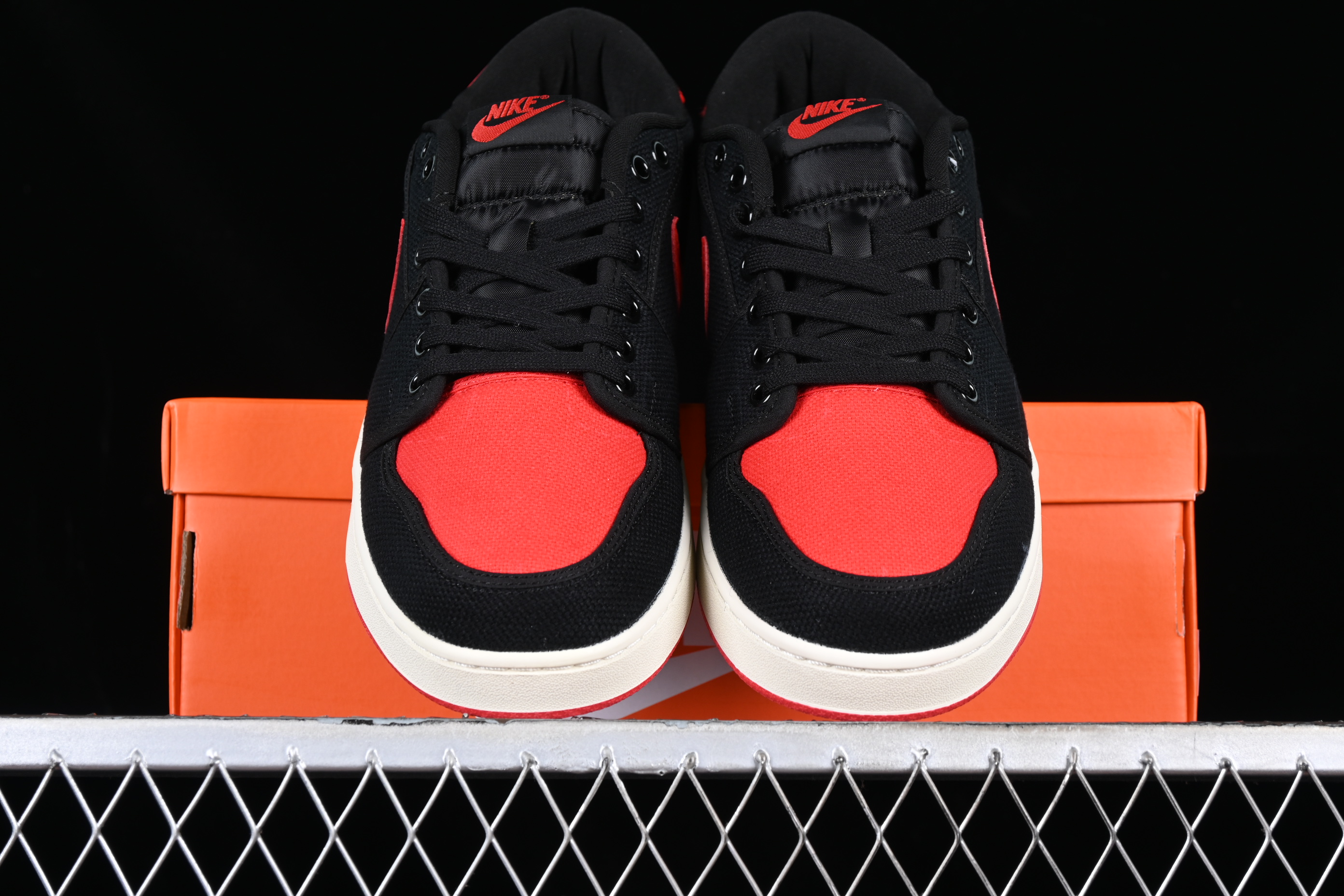 AJ1 Black and red low-top canvas Cultural casual shoes DX4981-006 36-47.5