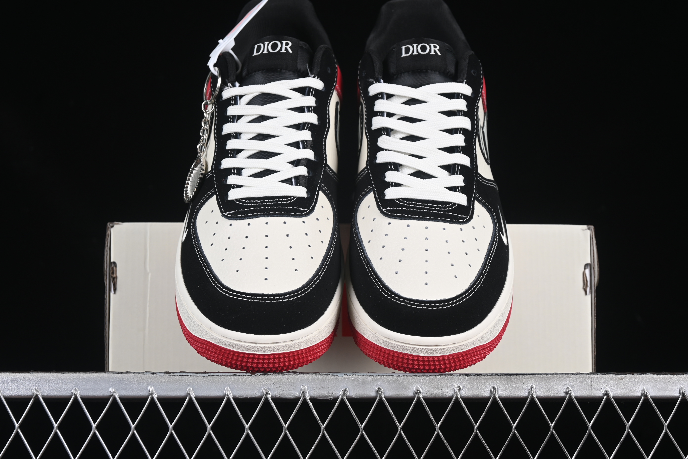 Air Force 1'07 Low Dior Collaboration Red and Black Striped Horse Print KK1988-066 36-45