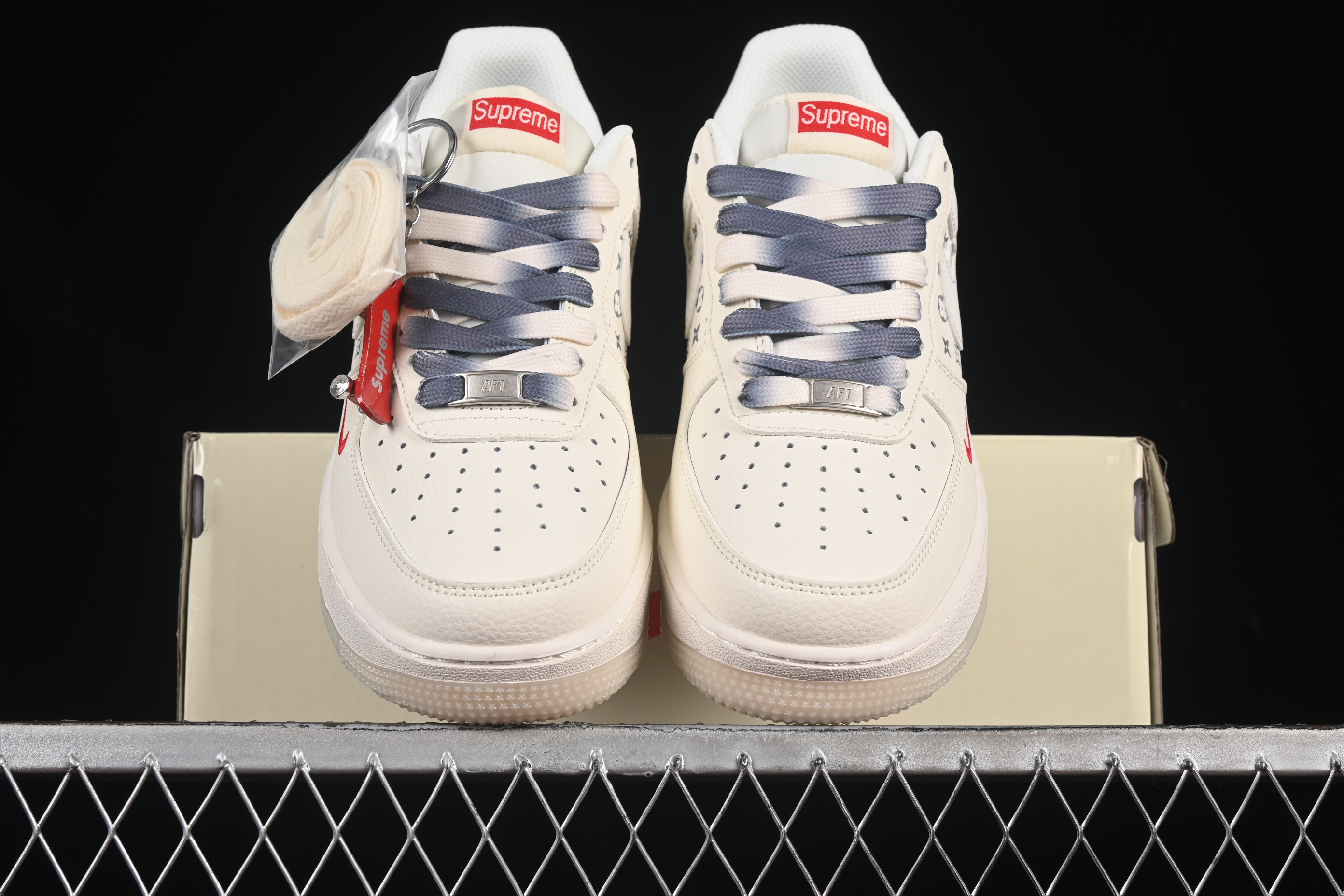 Air Force 1'07 Low Supreme Collaboration Double Grey Print HH7518-077 36-45