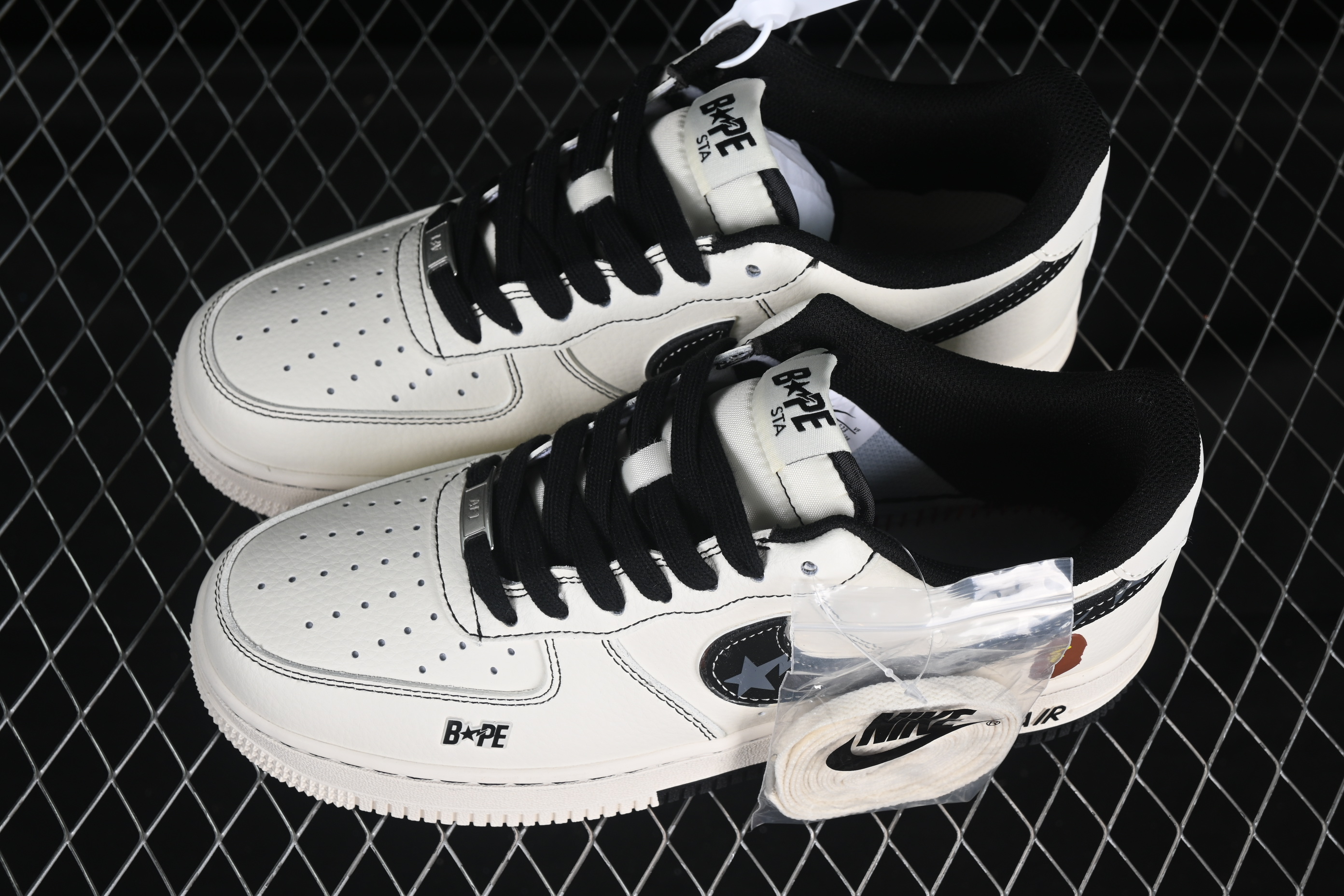 Air Force 1'07 Low Bape Collaboration Double-pinyin Old Man Hairstyle XS1958-523 36-45