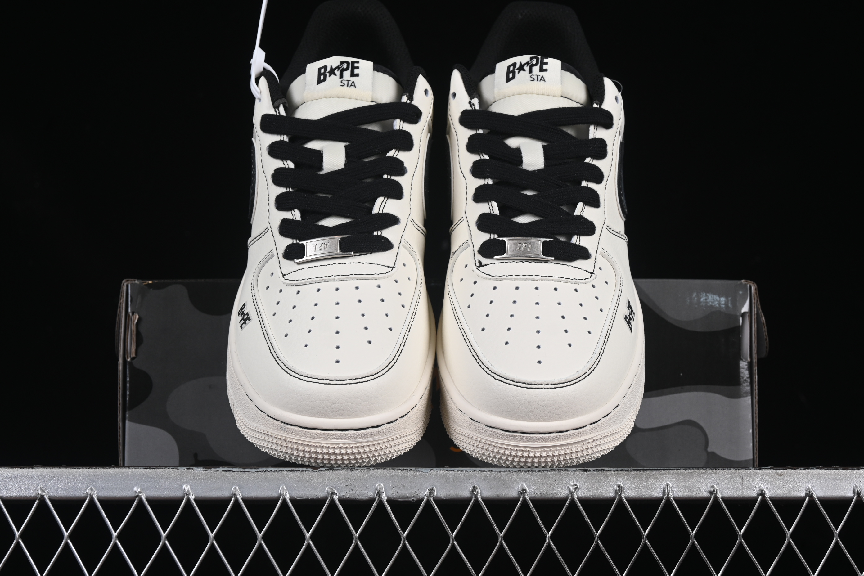 Air Force 1'07 Low Bape Collaboration Double-pinyin Old Man Hairstyle XS1958-523 36-45