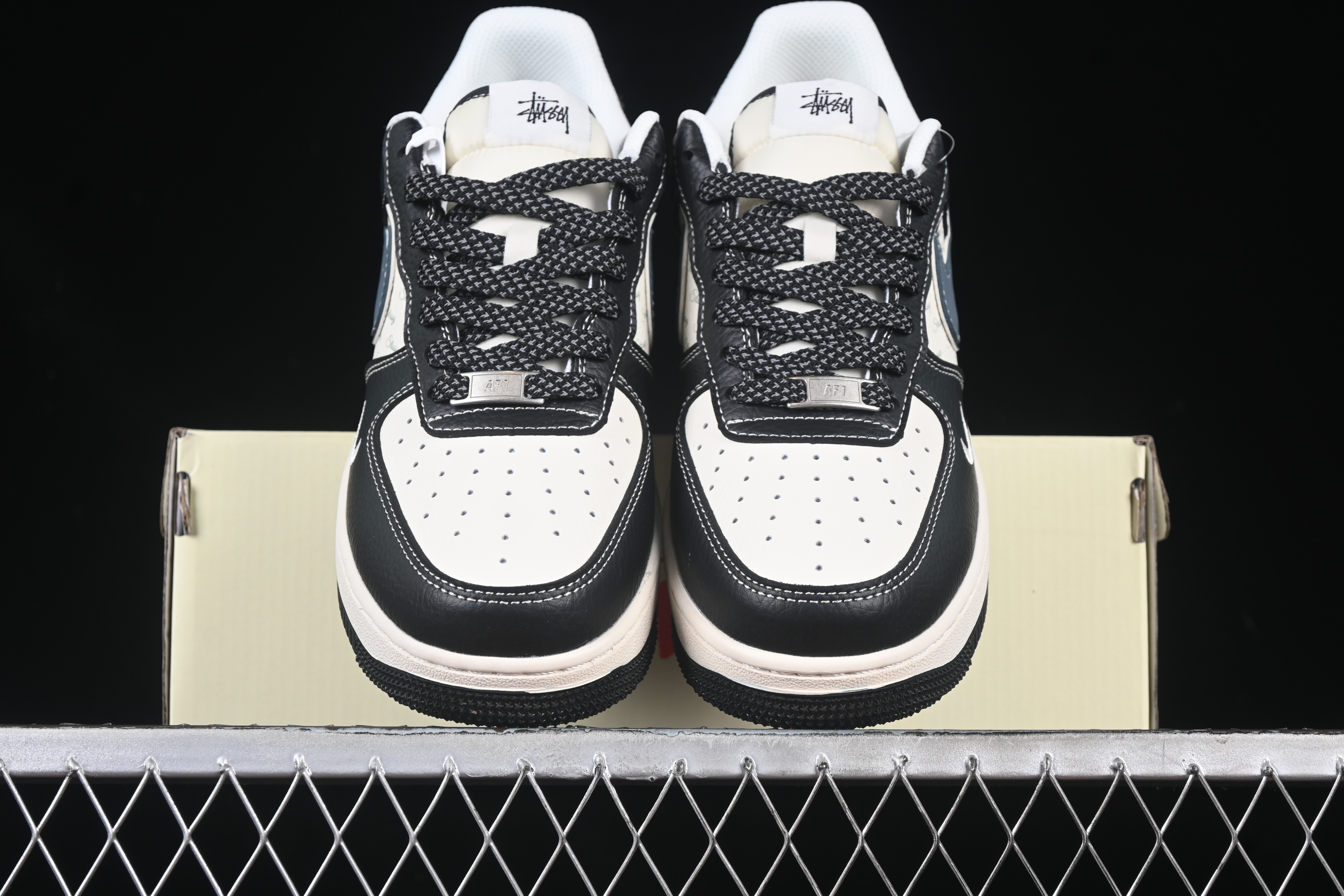 Nk Air Force 1'07 Low Stussy collaboration Gray-blue Black Lychee pattern XZ6188-199 36-45