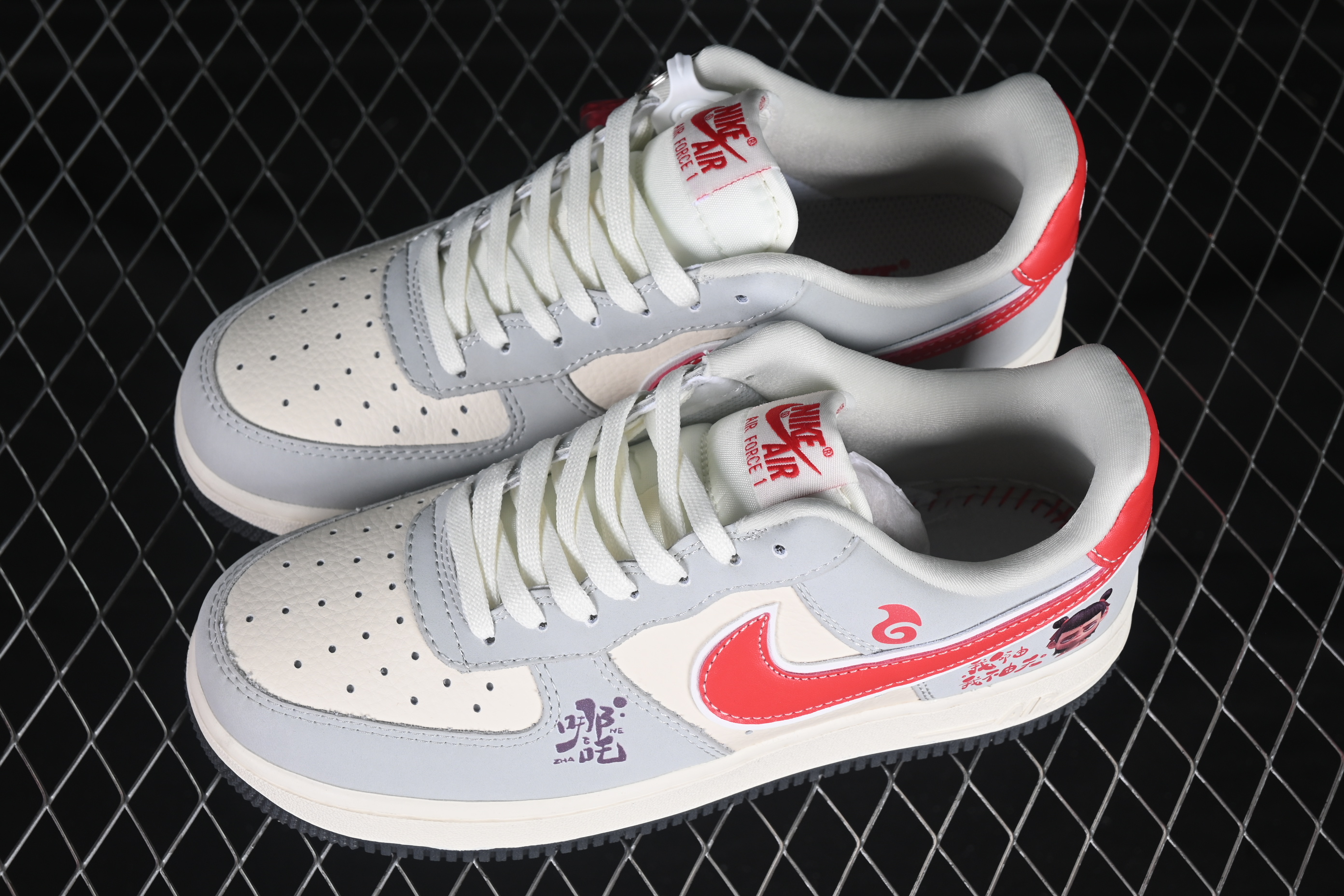 Nk Air Force 1'07 Low Nezha Collaboration Gray-red Hook DF0188-046 36-45