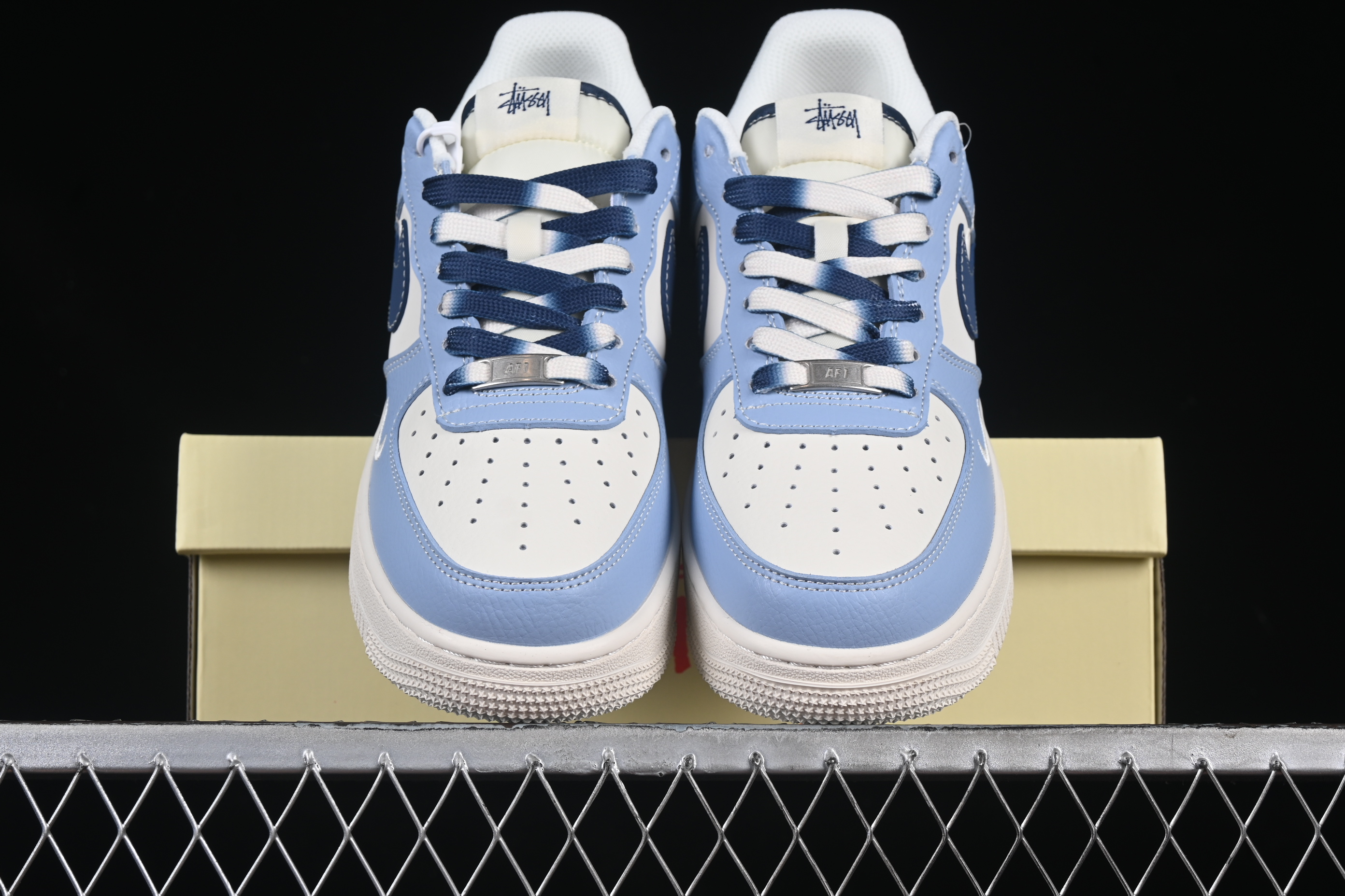 Nk Air Force 1'07 Low Stussy Collaboration Double Pinyin Sky Blue XS1958-516 36-45