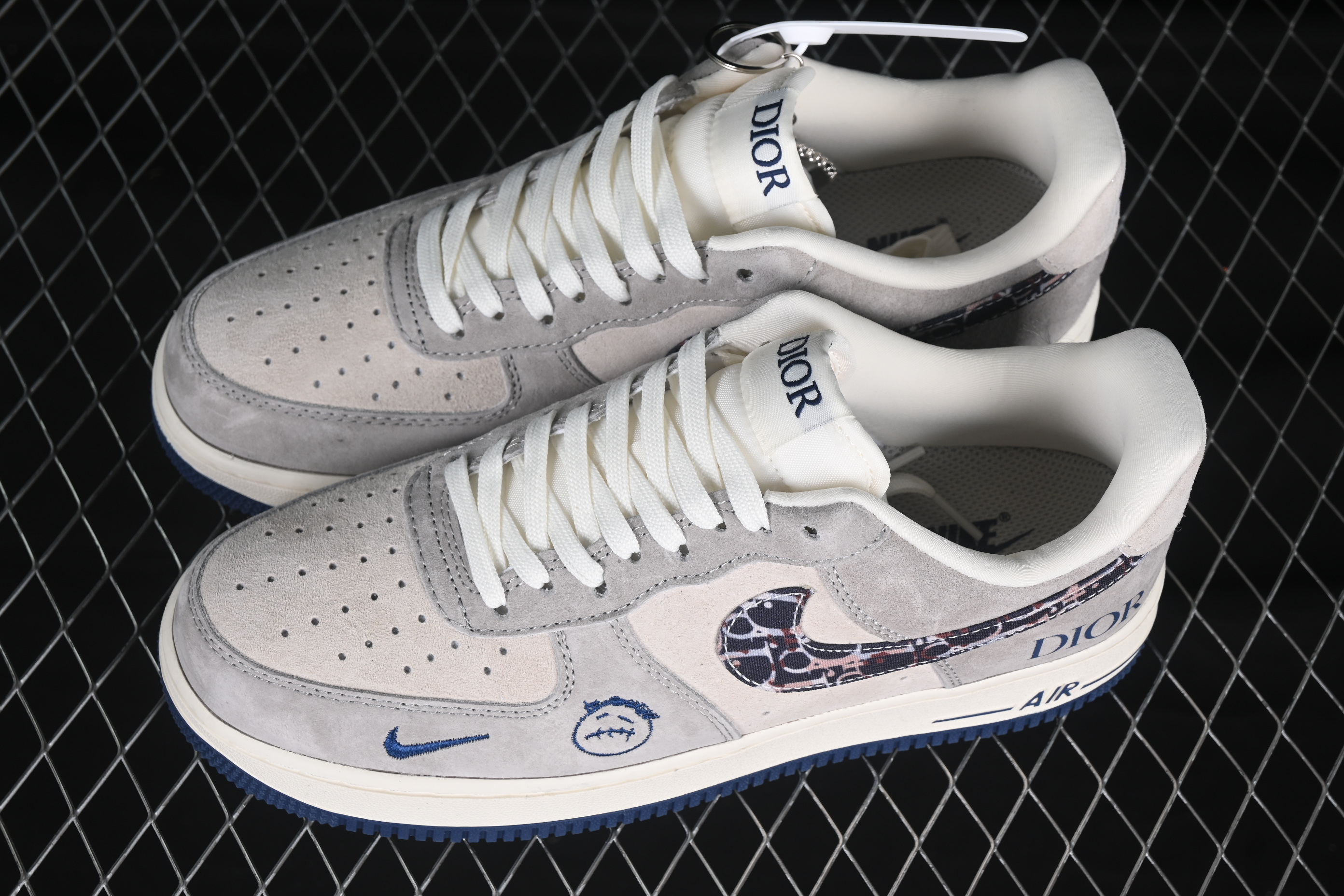 Nk Air Force 1'07 Low Dior Collaboration Gray-blue Ghost Face KK1988-044 36-45