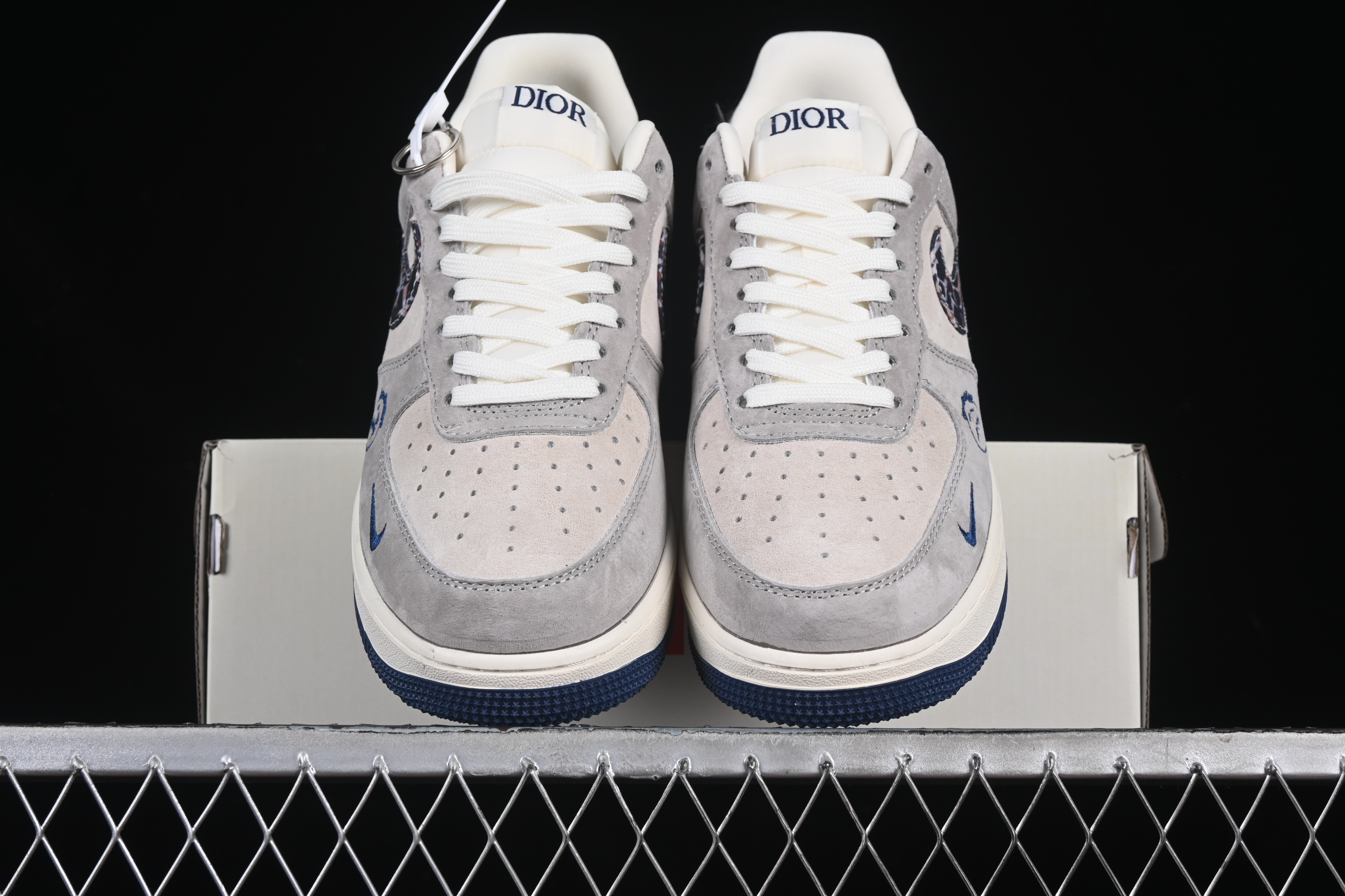 Nk Air Force 1'07 Low Dior Collaboration Gray-blue Ghost Face KK1988-044 36-45
