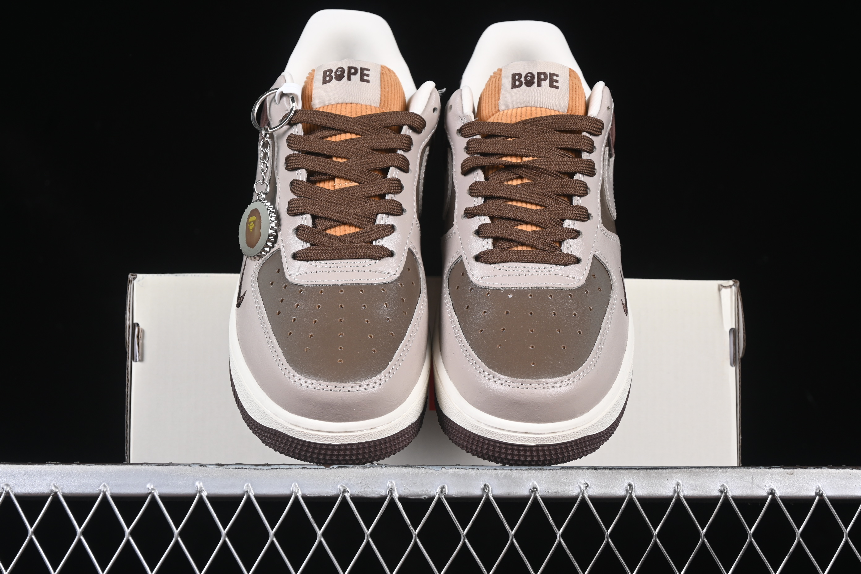Nk Air Force 1'07 Low Bape Collaboration Gray-green Zongzi KK1988-039 36-45