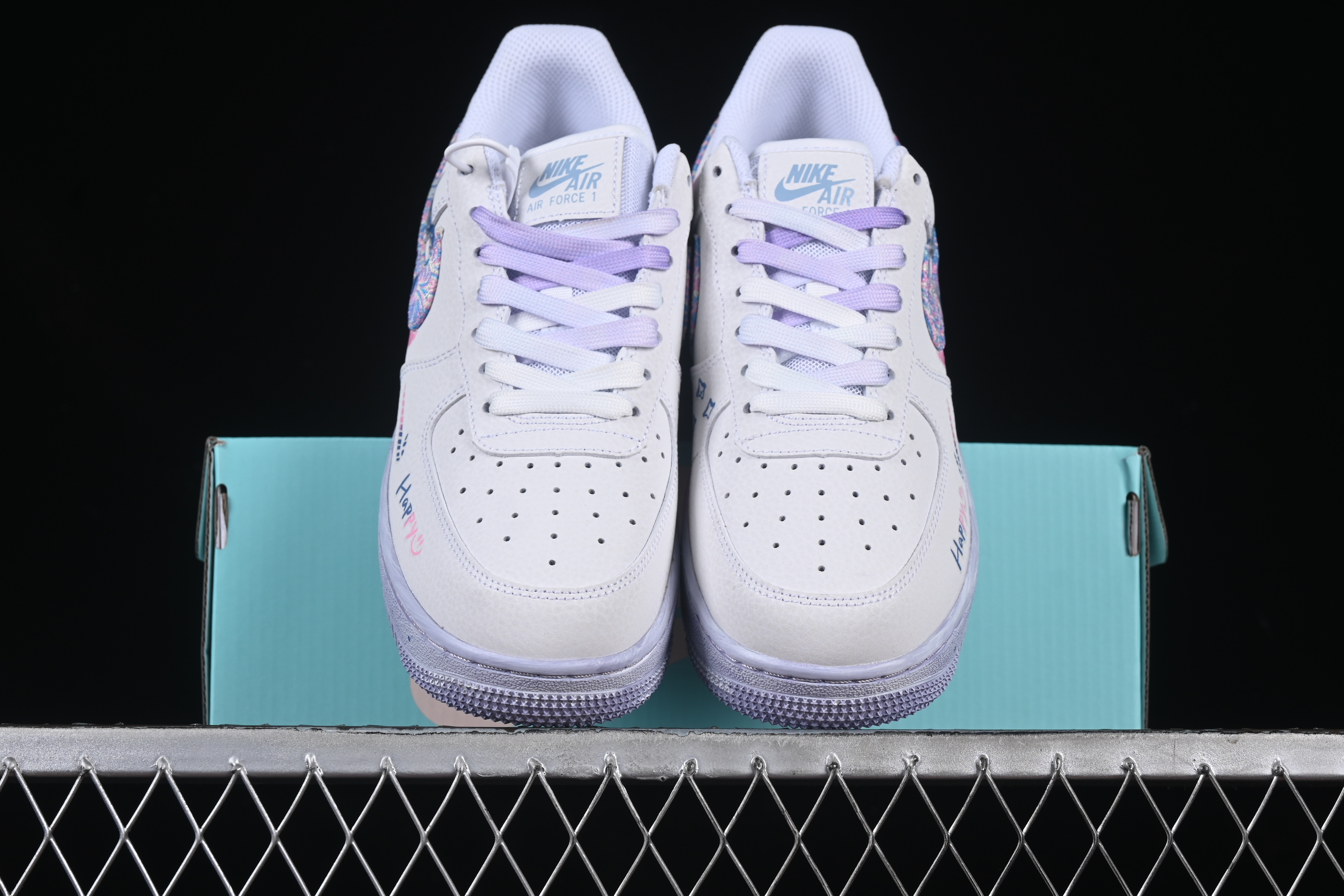 Nk Air Force 1'07 Low Double Hearts 2D hand-drawn graffiti CZ0377-002 36-45