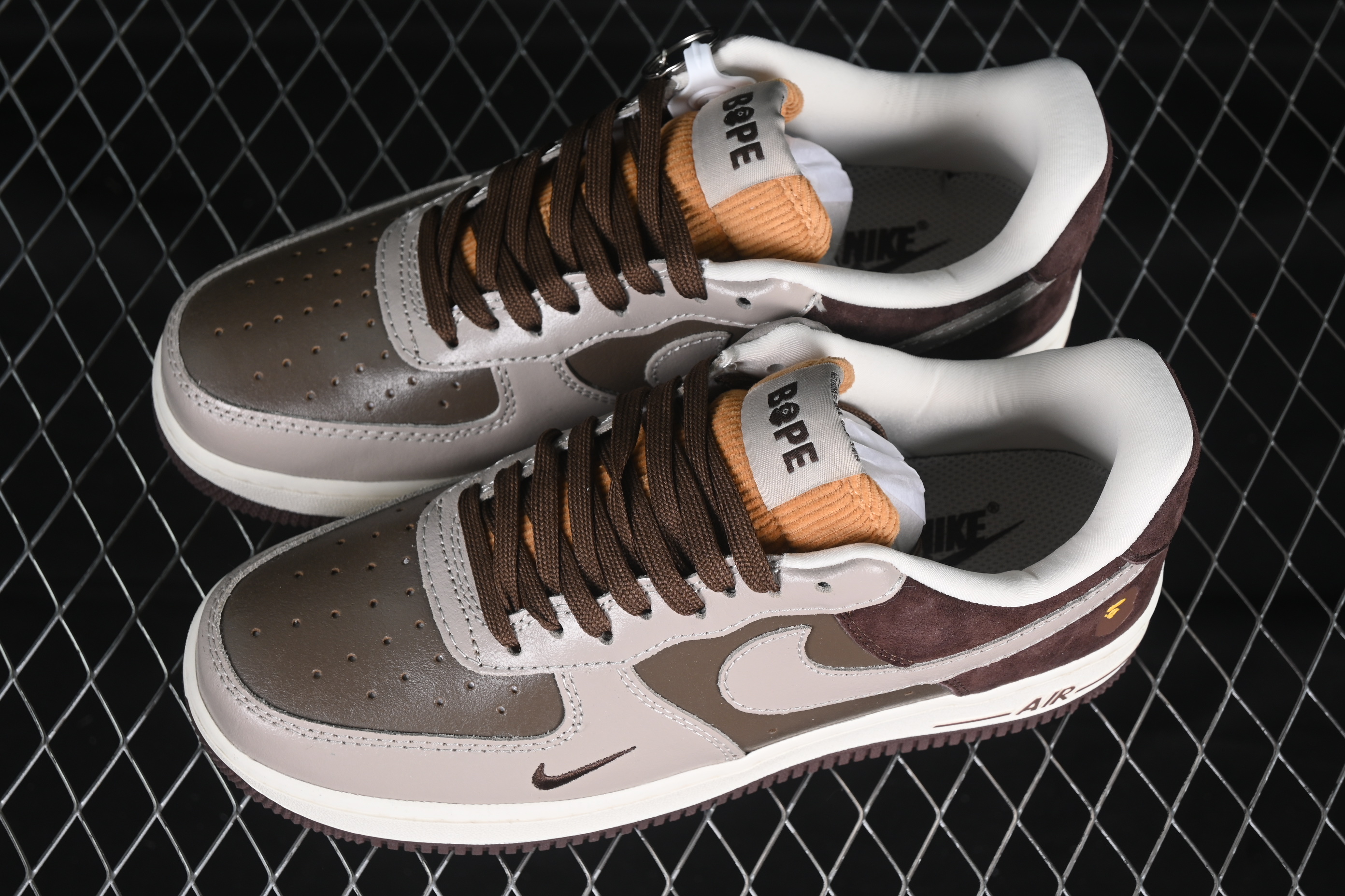 Nk Air Force 1'07 Low Bape Collaboration Gray-green Zongzi KK1988-039 36-45