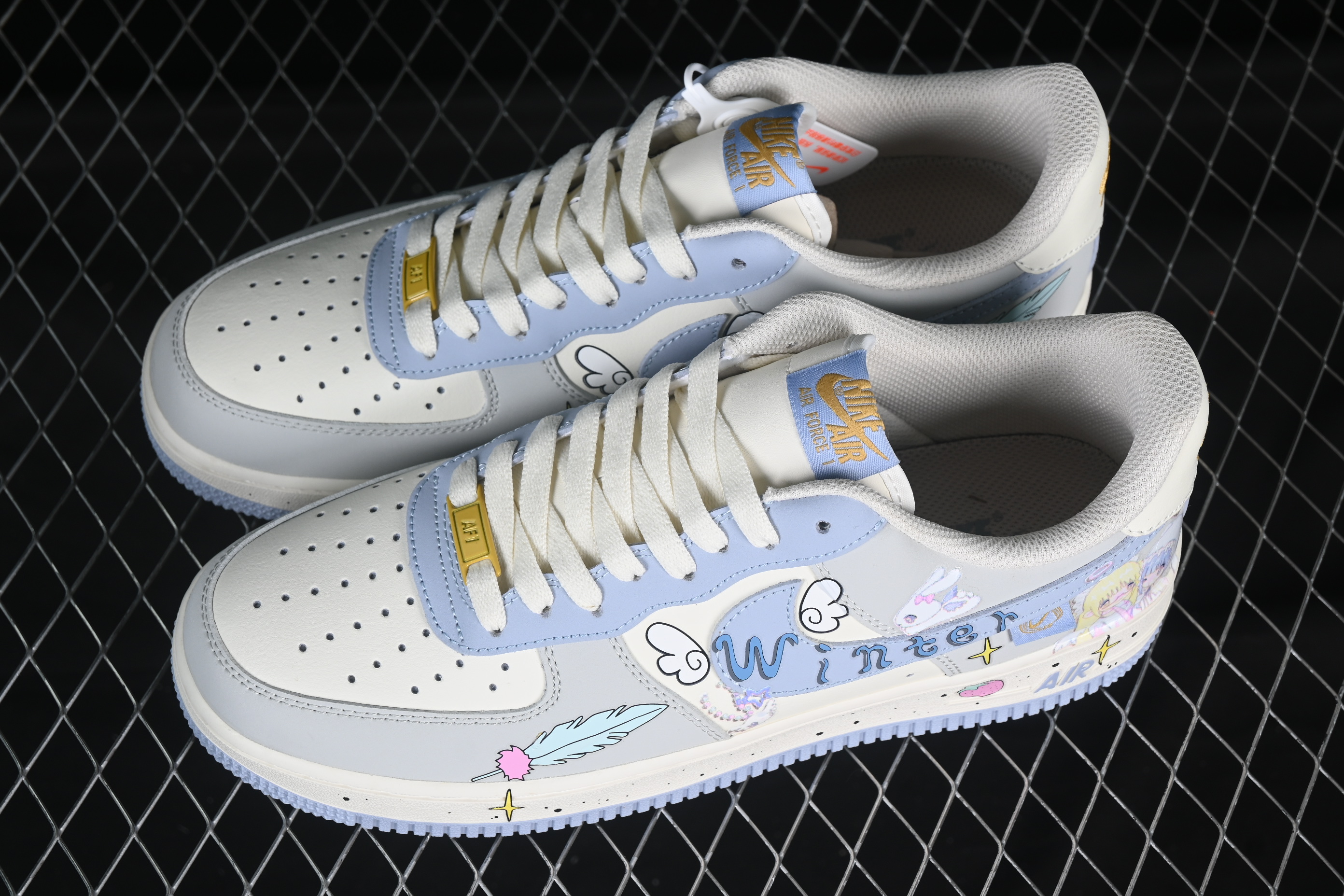 Nk Air Force 1'07 Low Cherub 2D Hand-drawn Graffiti Little Angel DB3301-711 36-45