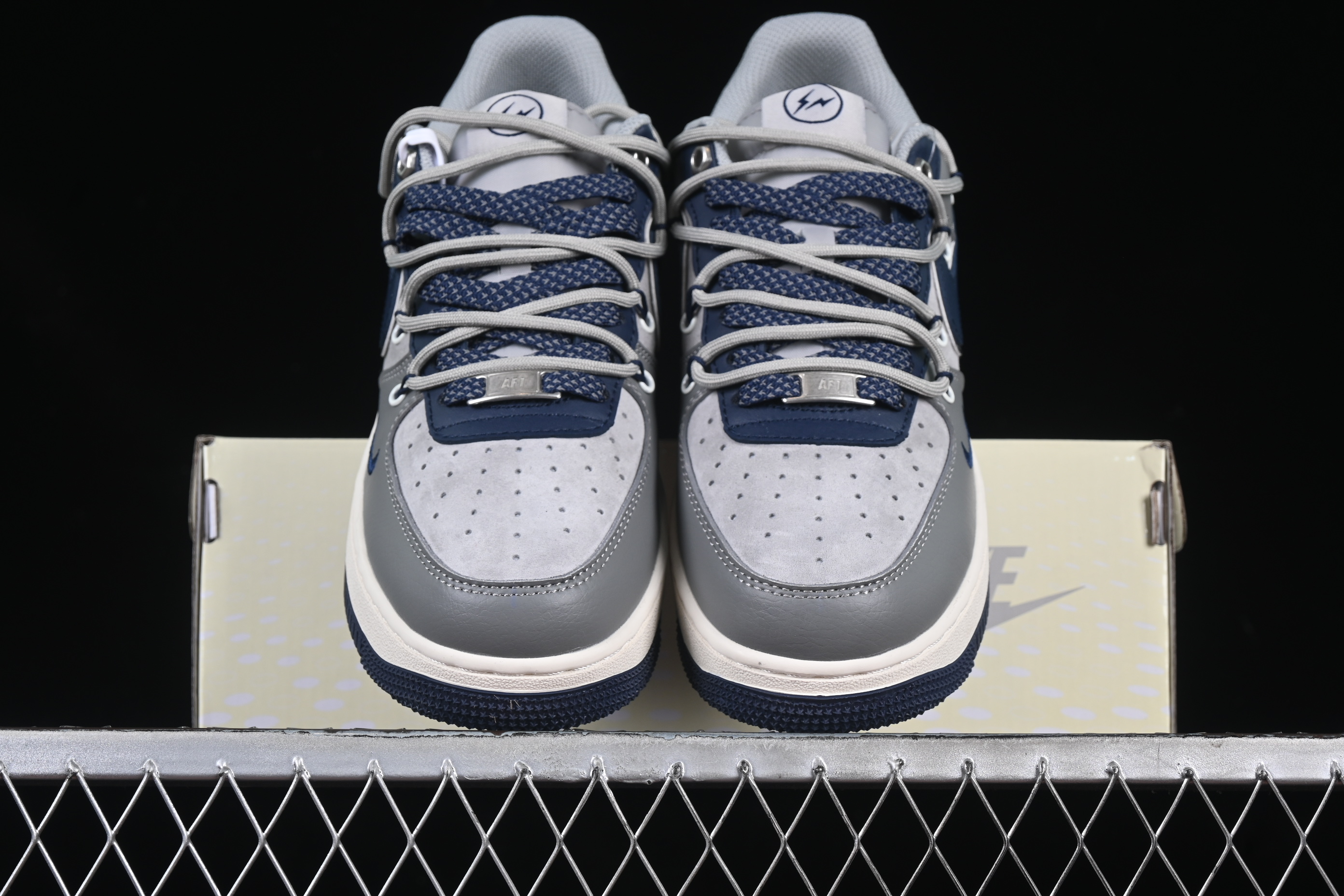 Nk Air Force 1'07 Low Lightning Collaboration Cement Grey drawstring SJ1198-111 36-45