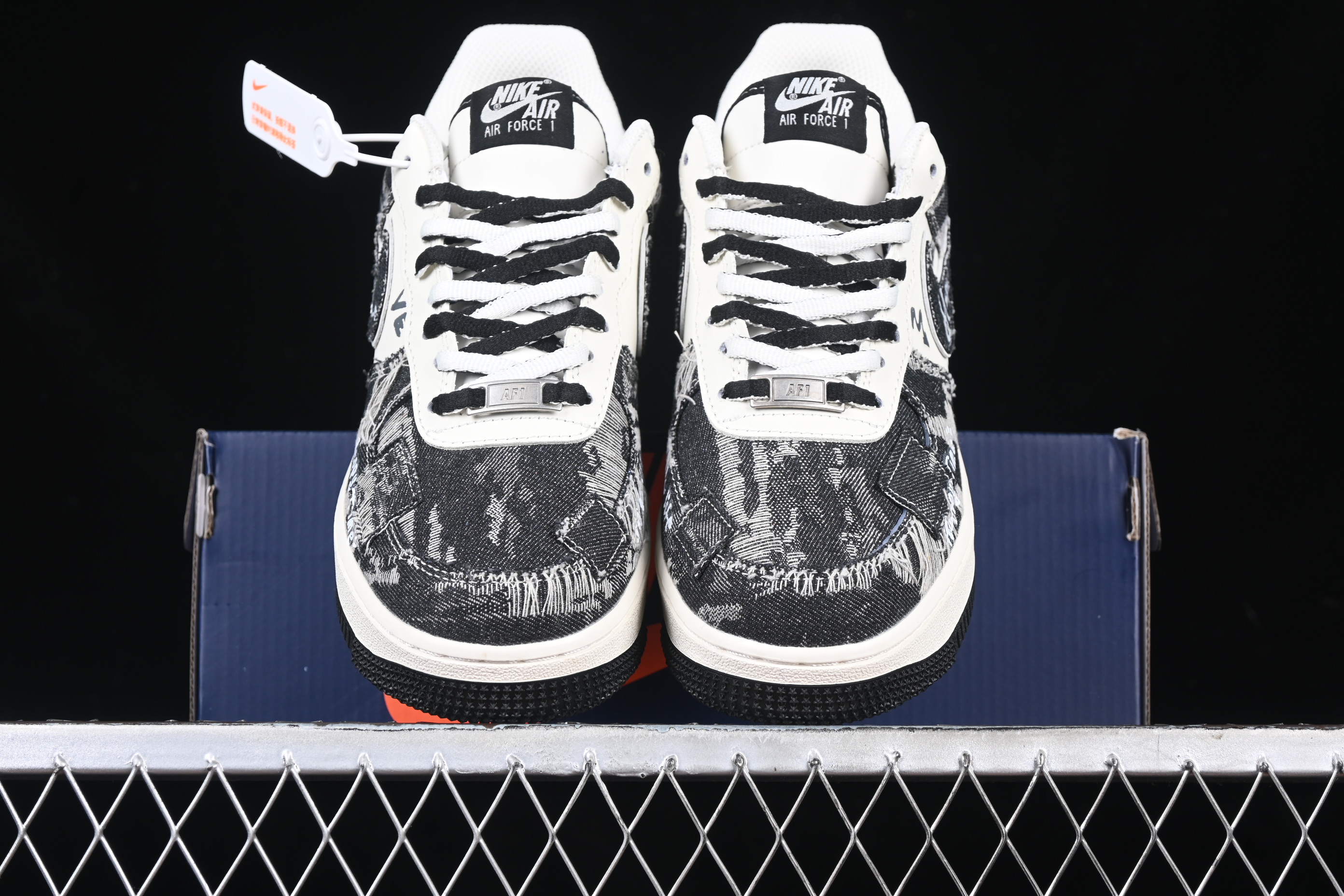 Nk Air Force 1'07 Low Black Jeans graffiti black cowboy FB0607-660 36-45