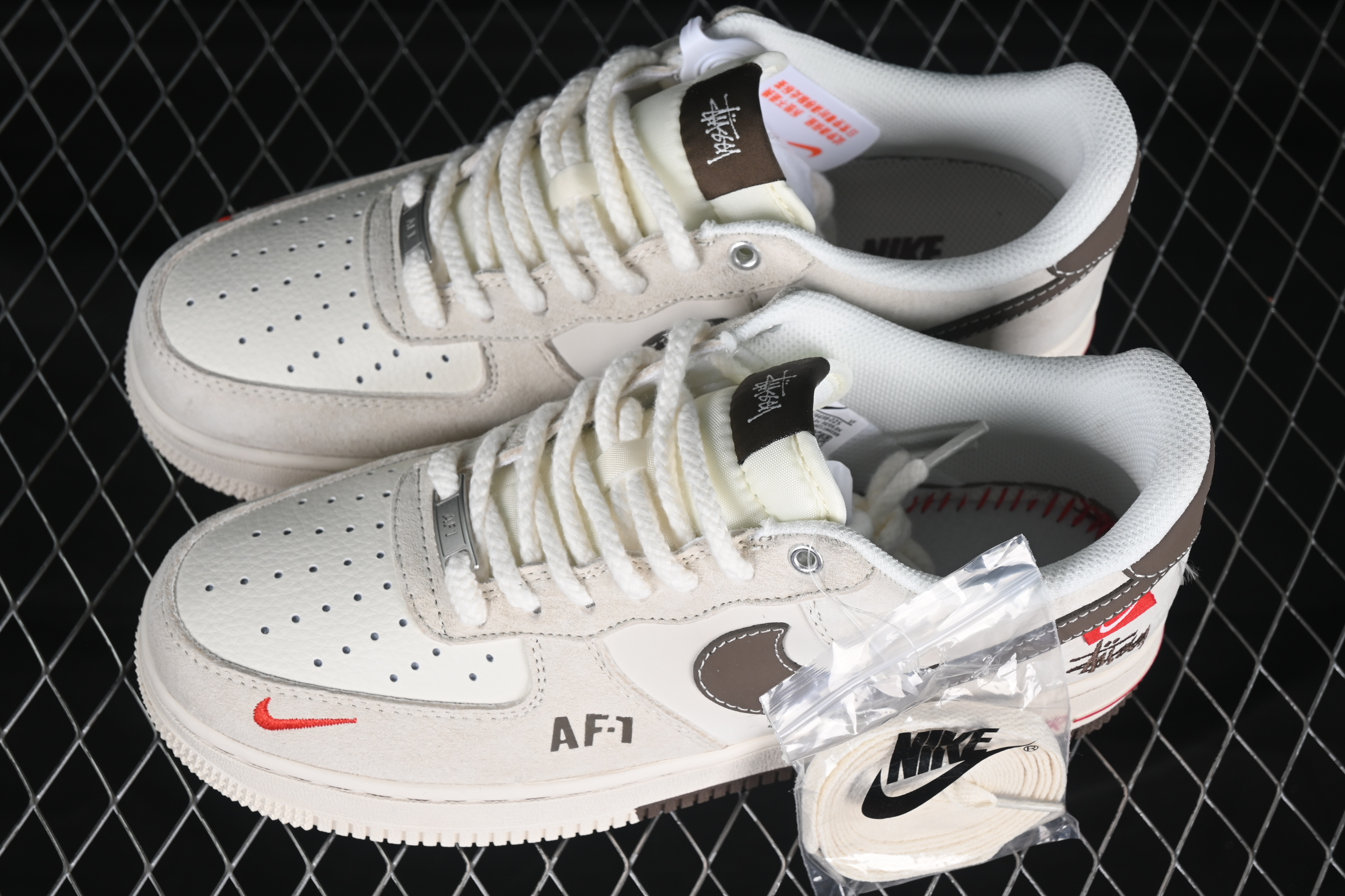 Nk Air Force 1'07 Low Stussy Collaboration Double-layered Rice light Zongzi SJ6698-025 36-45