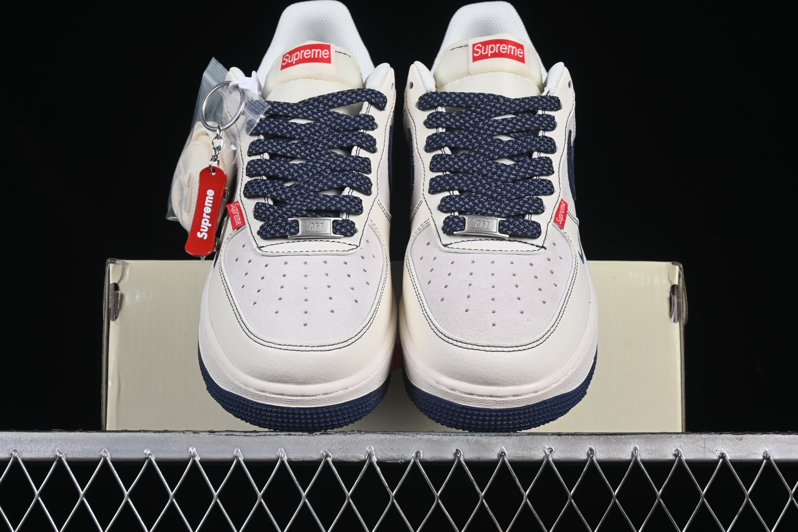 Nk Air Force 1'07 Low Supreme collaboration Red Label Flexed Blue Hook BB7518-021 36-45