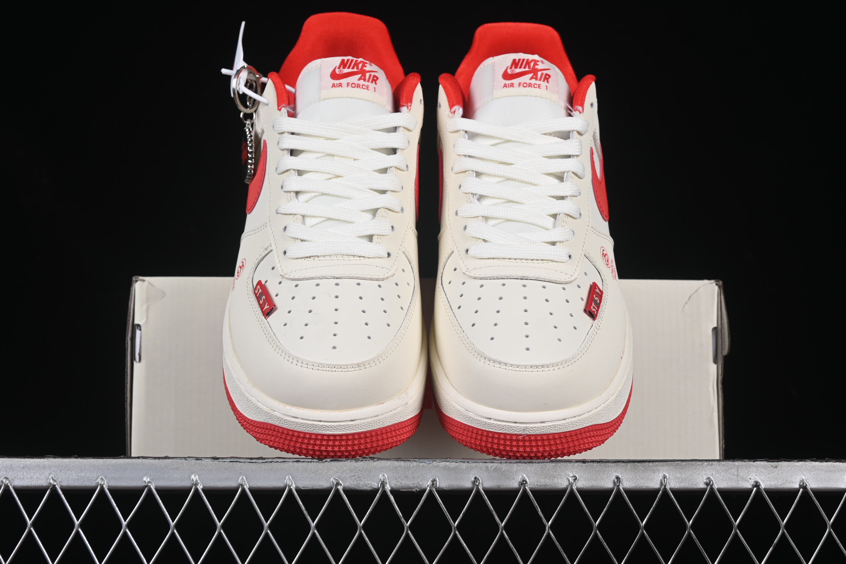 Nk Air Force 1'07 Low Stussy Collaboration Beige Deep Orange DF0188-031 36-45
