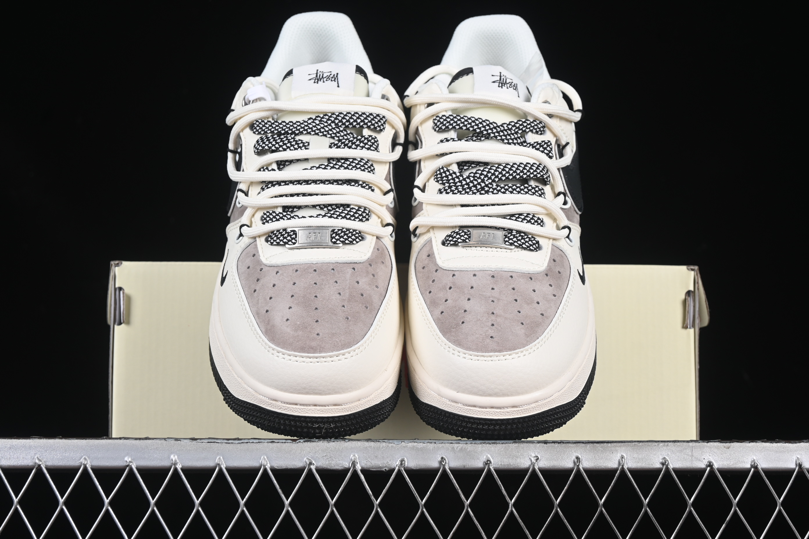 Nk Air Force 1'07 Low Stussy collaboration Black drawstring SJ1198-109 36-45
