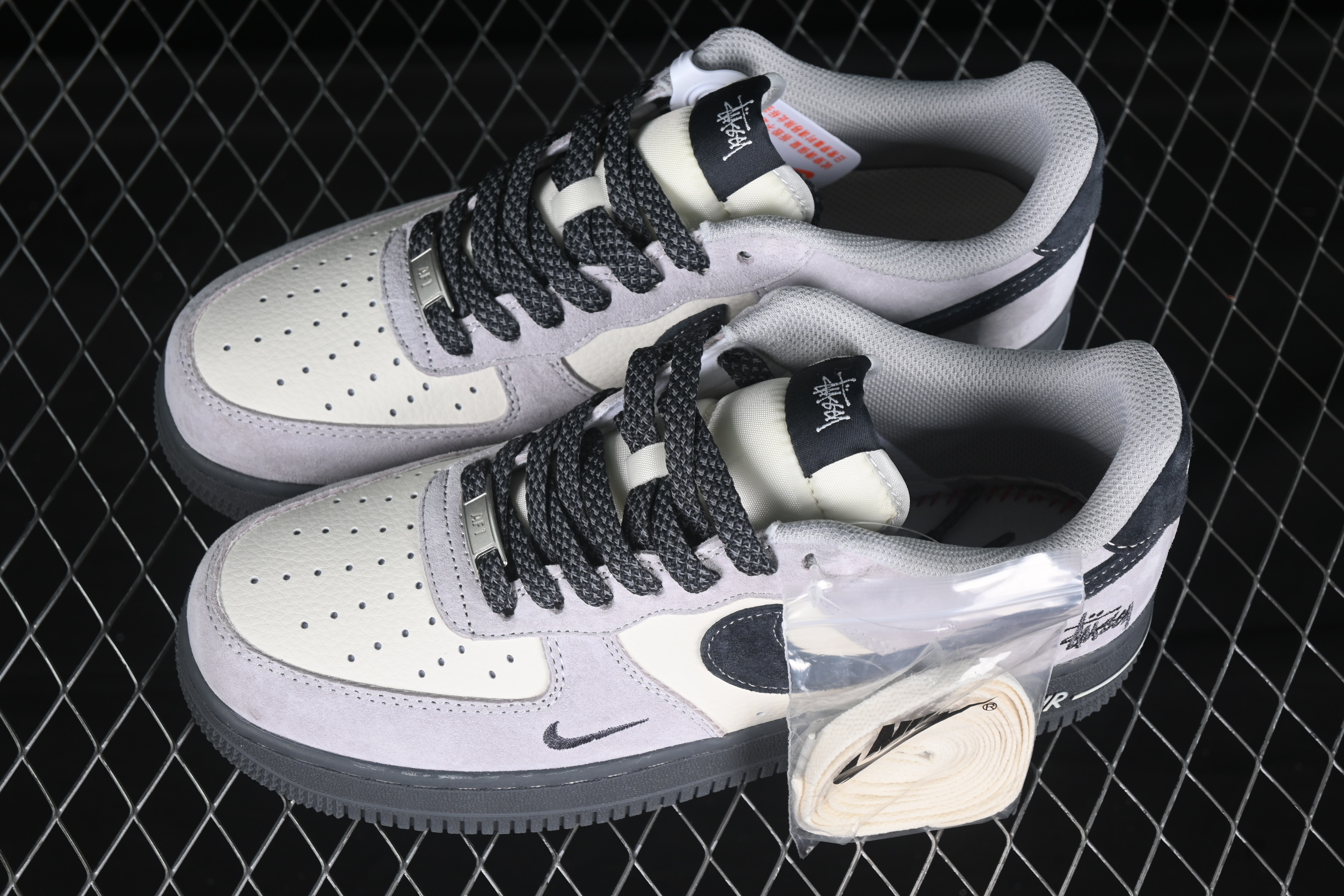 Nk Air Force 1'07 Low Stussy collaboration Beige black Jade base XZ6188-196 36-45