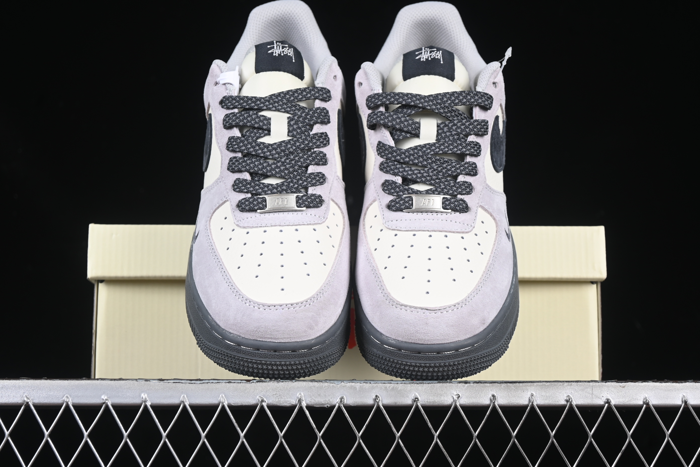 Nk Air Force 1'07 Low Stussy collaboration Beige black Jade base XZ6188-196 36-45