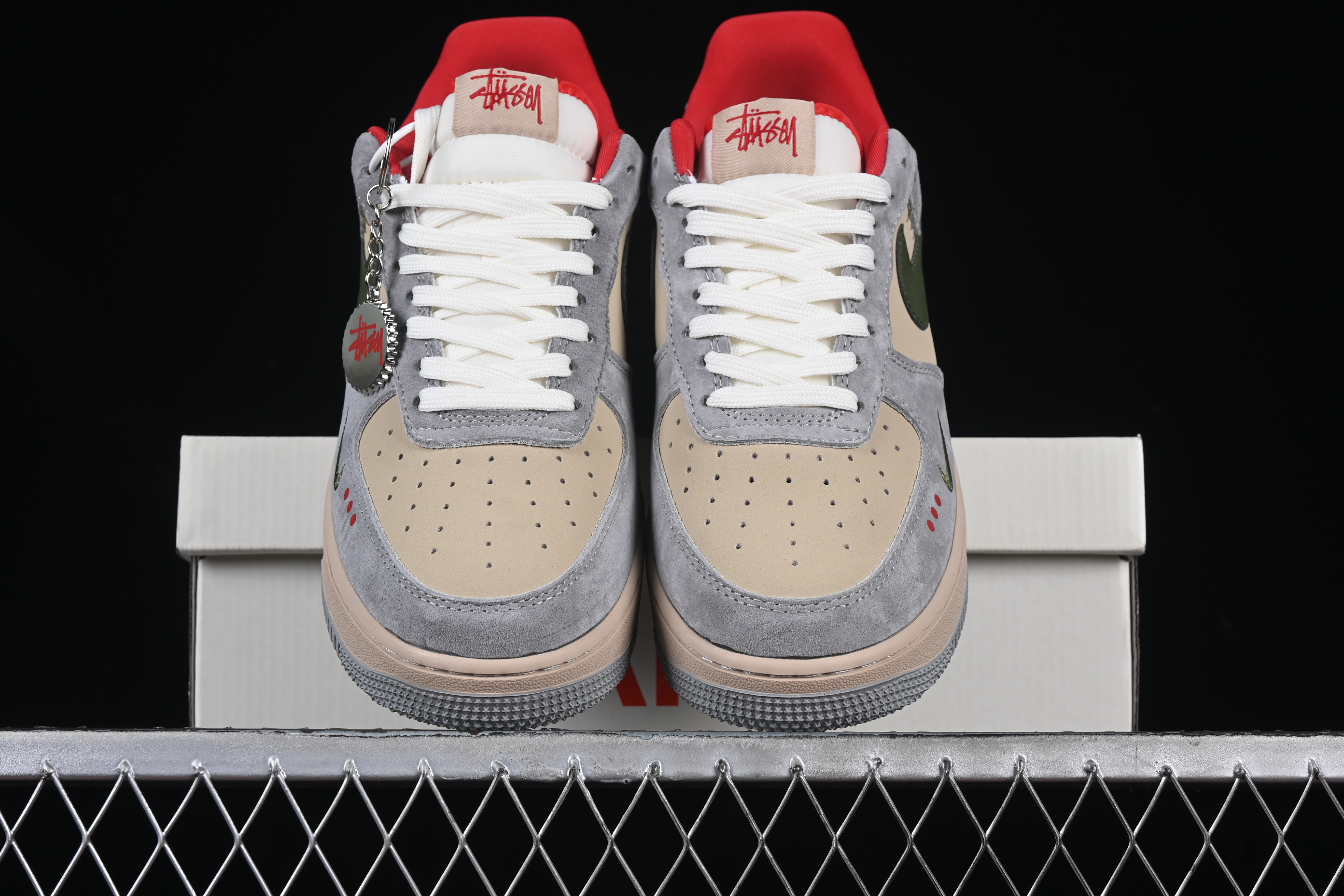 Nk Air Force 1'07 Low Stussy Collaboration Olive Green Five-pointed Star KK1988-034 36-45