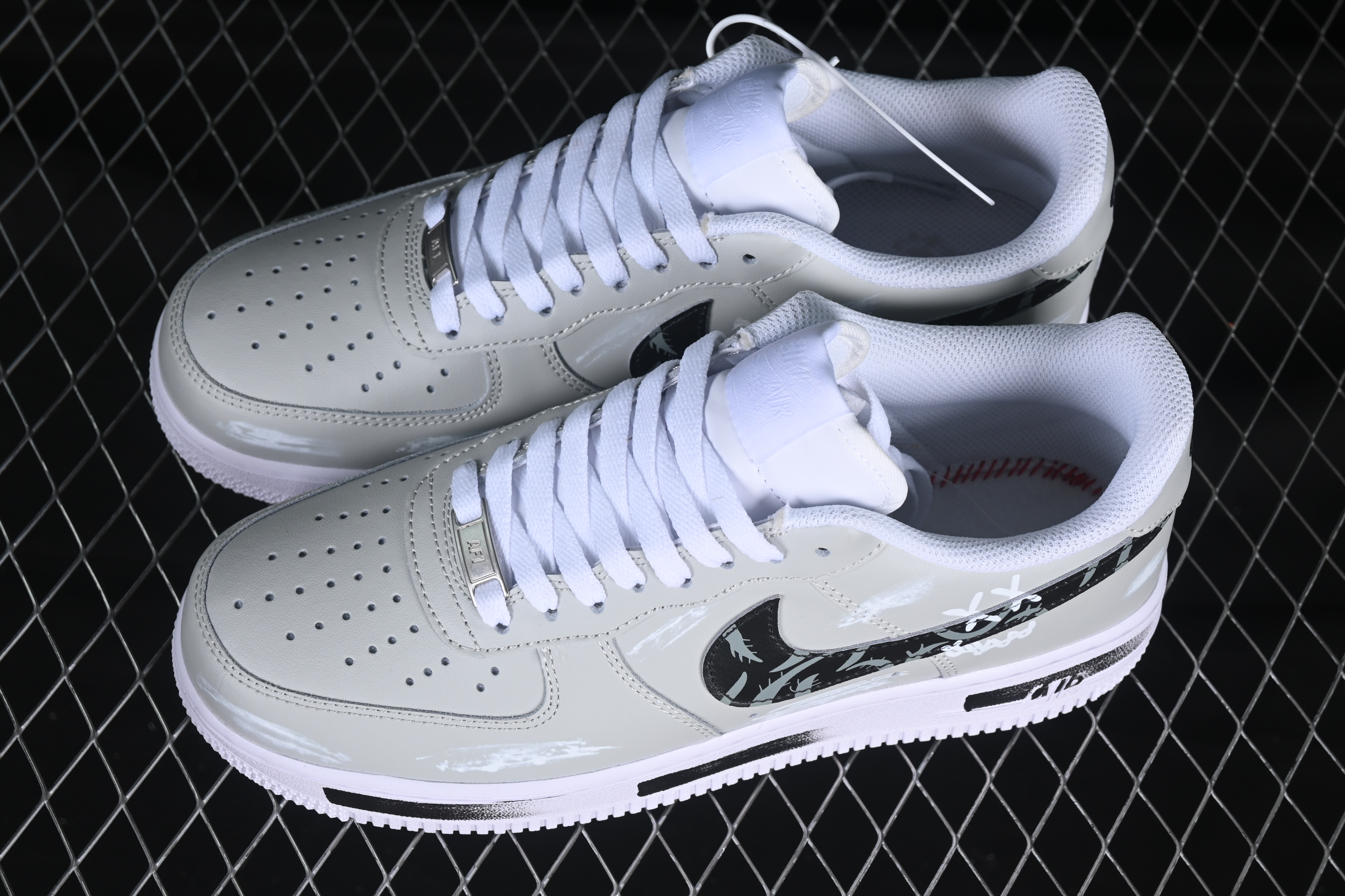 Nk Air Force 1'07 Low Shadow Knight Grey, White and Black Color CW2288-111 36-45