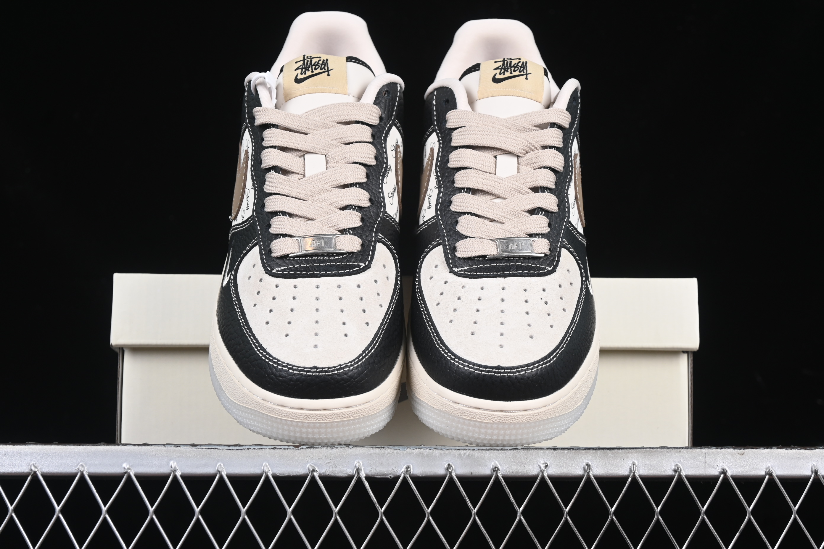 Nk Air Force 1'07 Low Black Lychee Pattern Double base CH6336-519 36-45