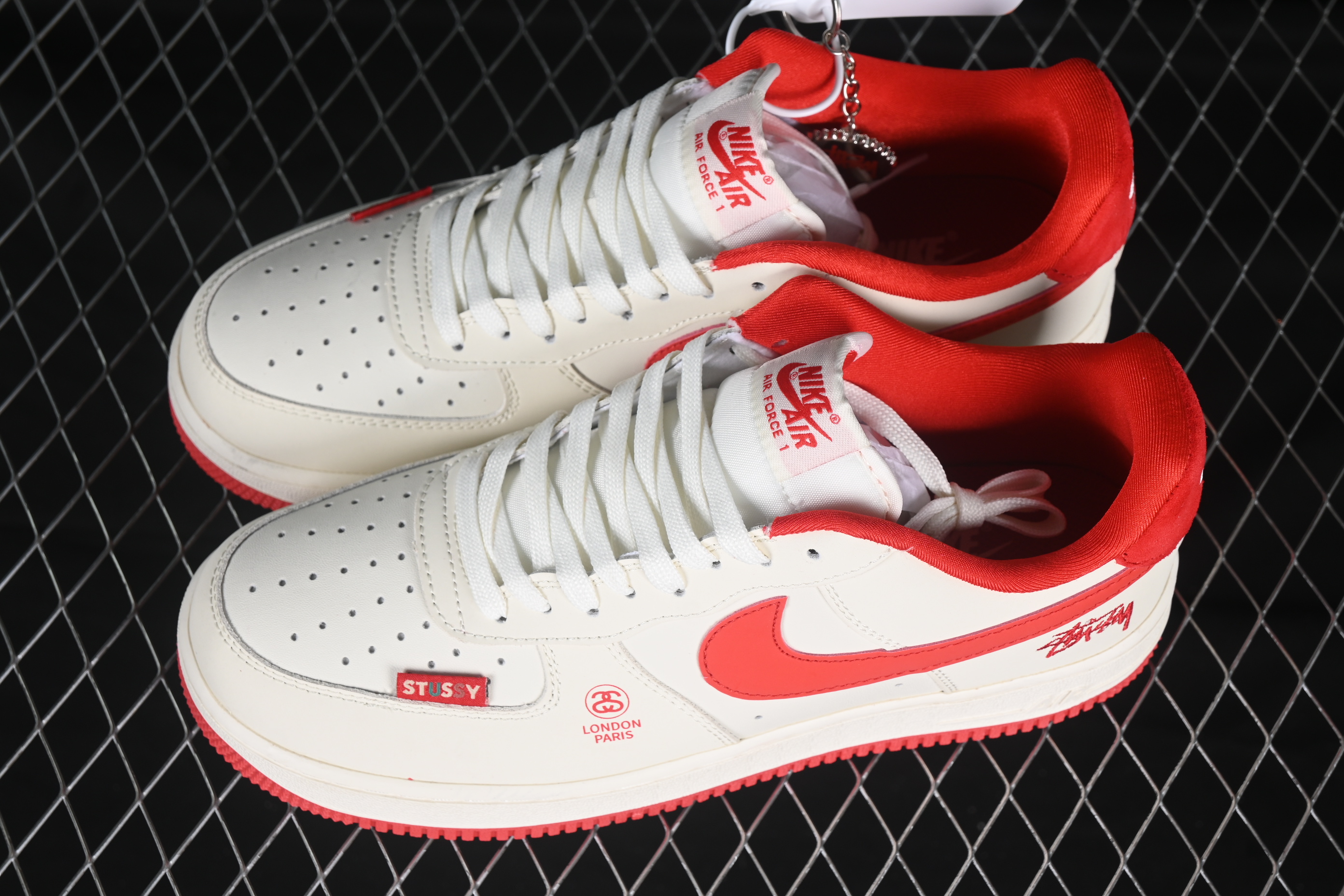 Nk Air Force 1'07 Low Stussy Collaboration Beige Deep Orange DF0188-031 36-45