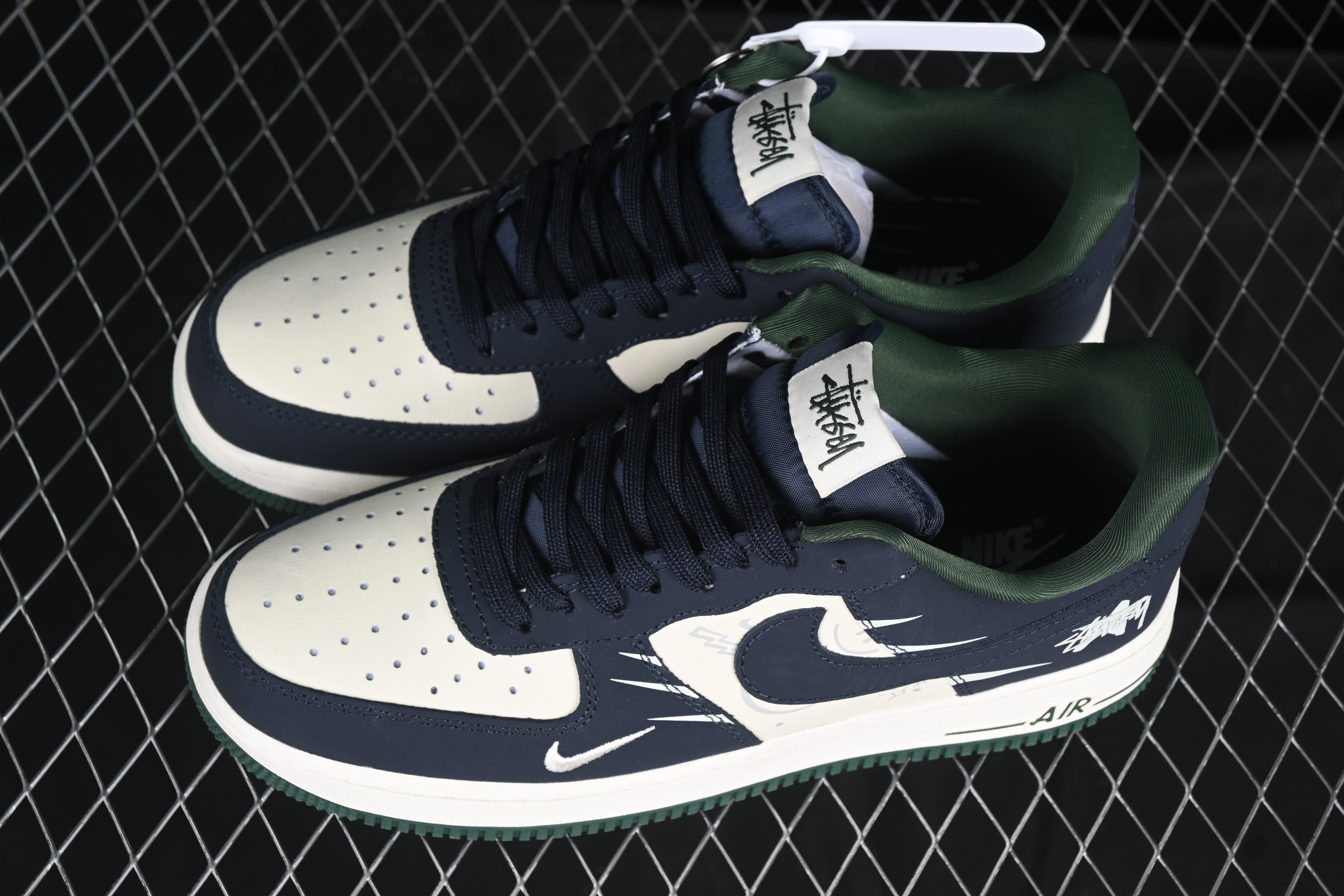 Nk Air Force 1'07 Low Stussy Collaboration Explosion Blue KK1988-040 36-45