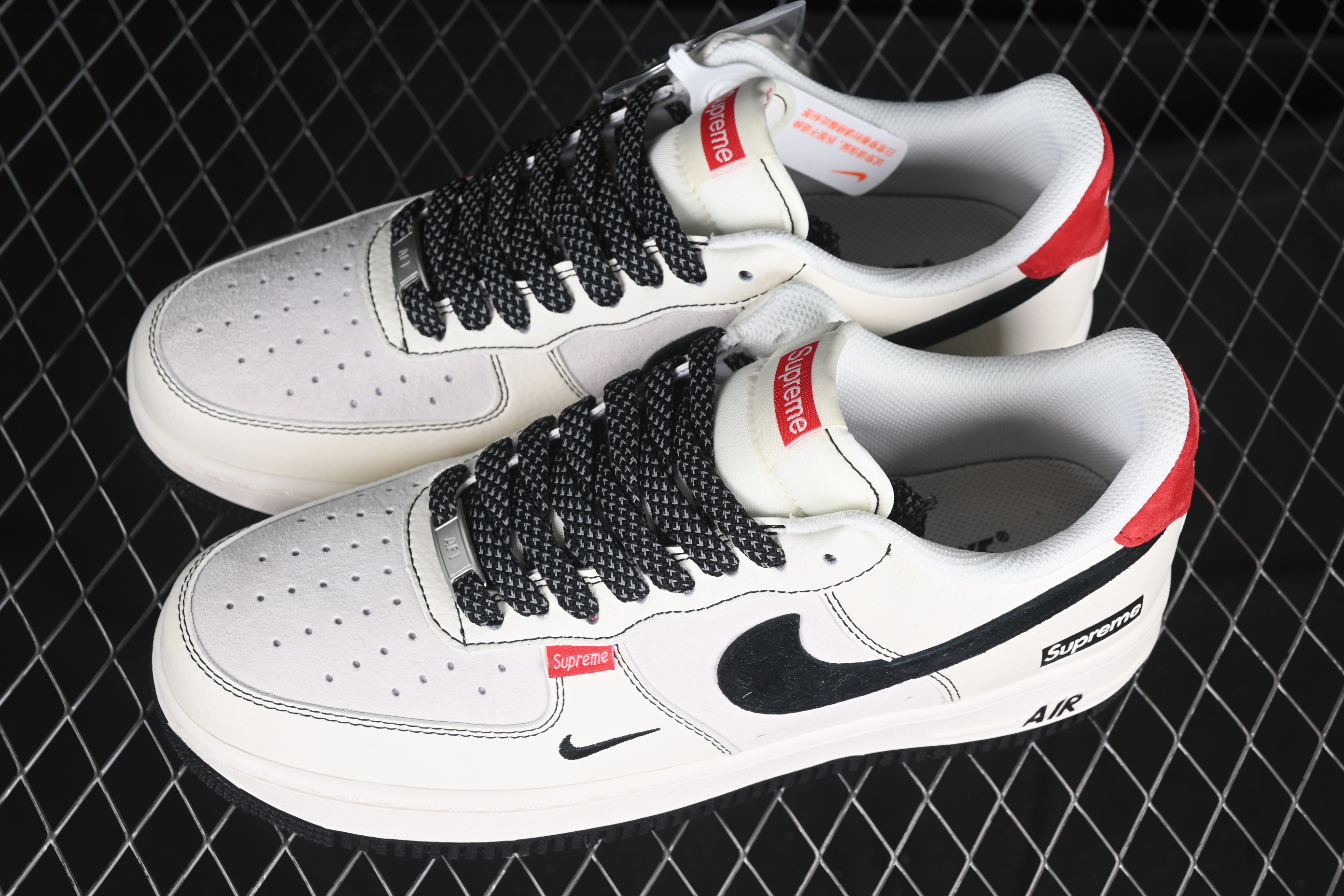 Nk Air Force 1'07 Low Sup collaboration Beige Red Tail BB7518-019 36-45