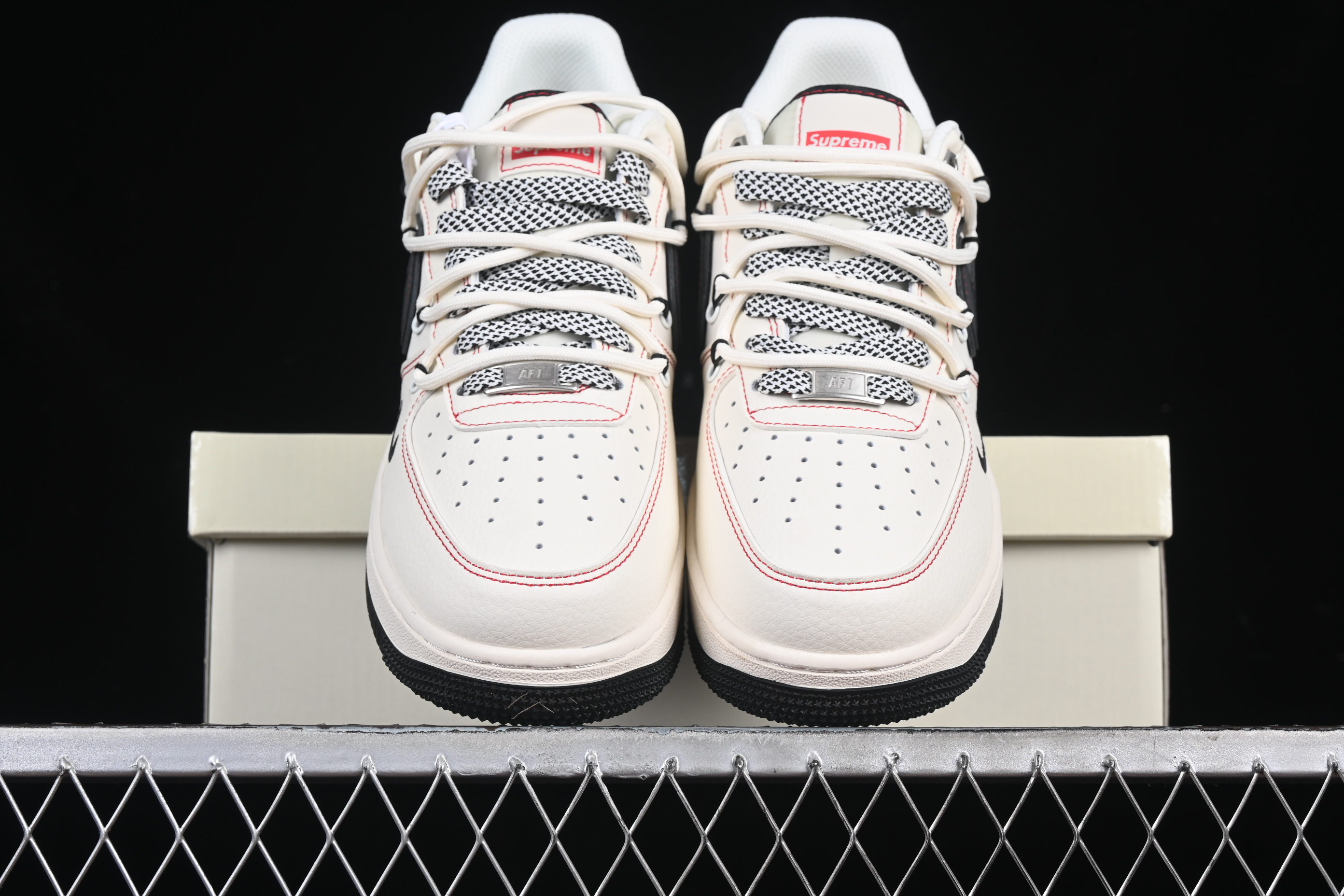 Nk Air Force 1'07 Low Sup Collaboration - Red Thread drawstring SJ1198-104 36-45