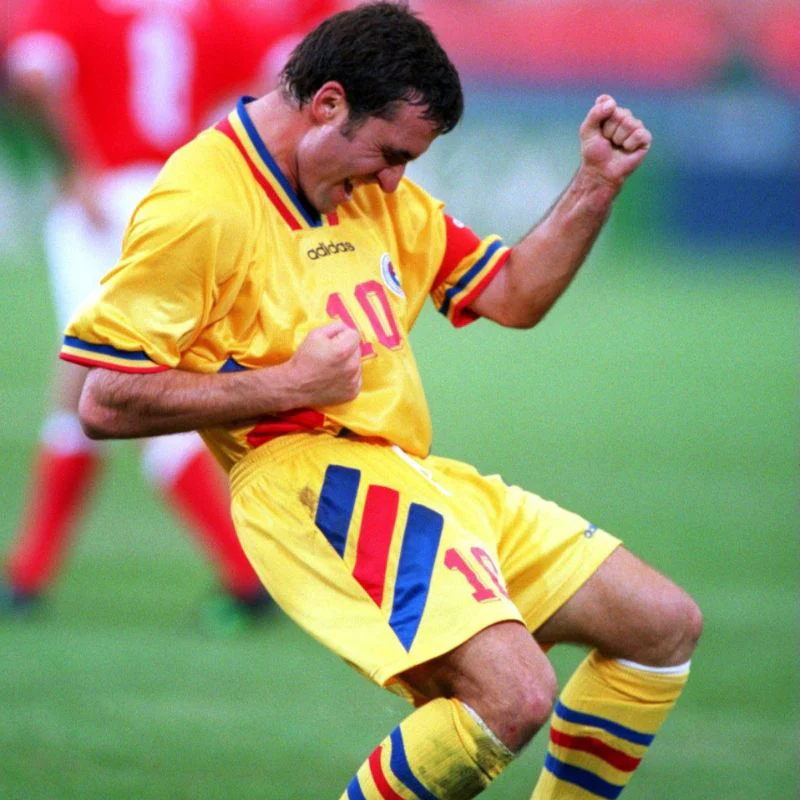1994 Romania Home Retro Jersey