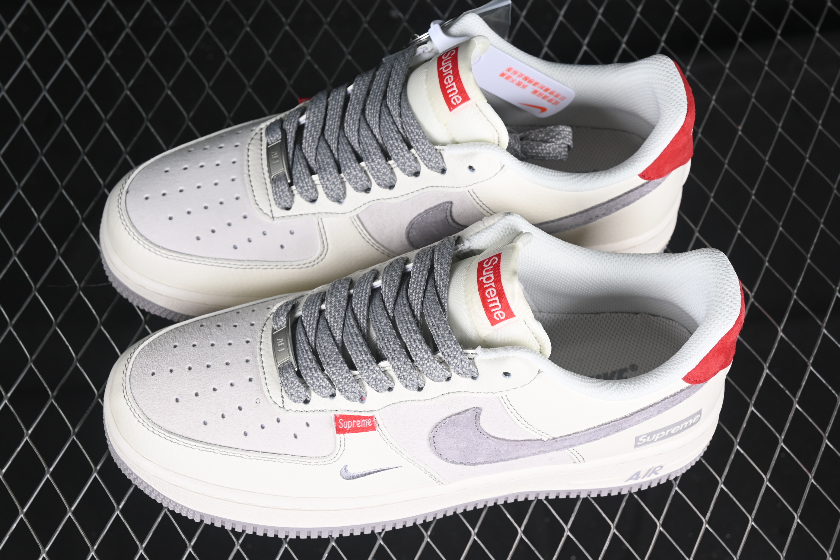 Nk Air Force 1'07 Low Supreme collaboration Beige Red Label BB7518-020 36-45
