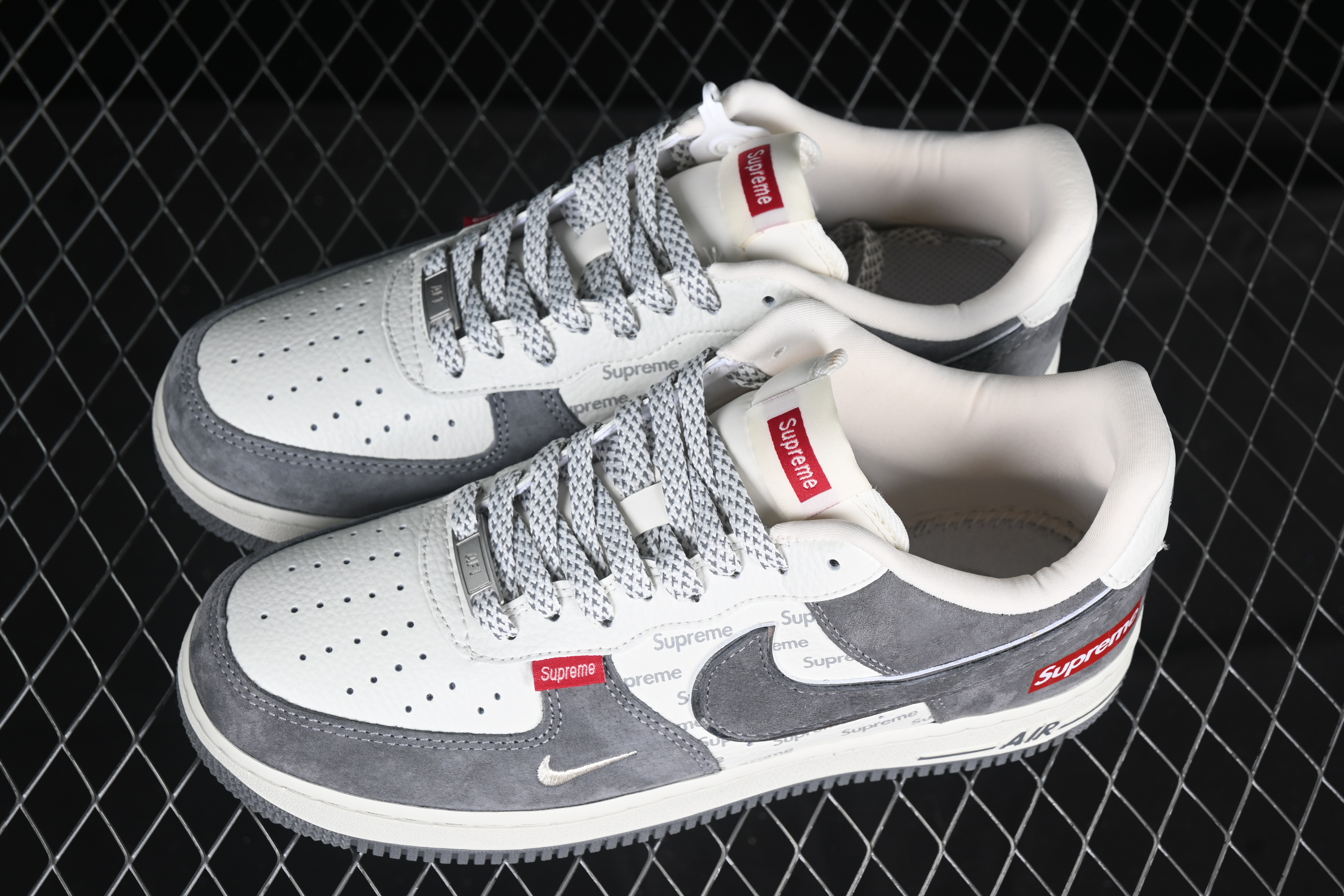 Nk Air Force 1'07 Low Supreme collaboration Gray-painted red small label CH6336-510 36-45