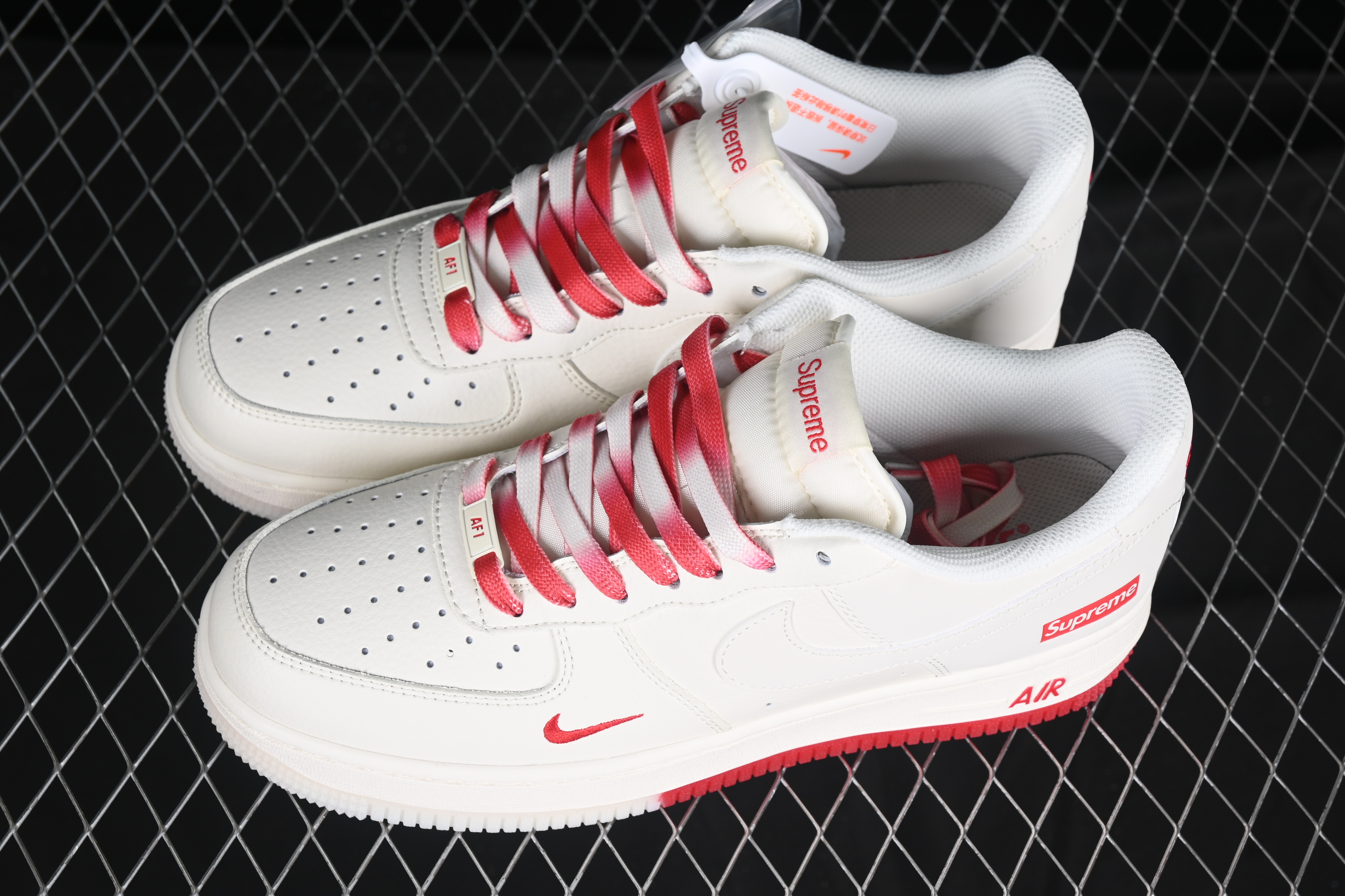 Nk Air Force 1'07 Low Sup collaboration in beige Double Pinyin BB7577-216 36-45