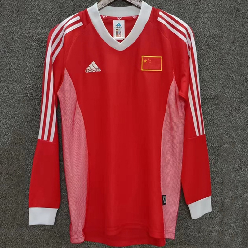 2002 China Home Retro Long sleeves Jersey