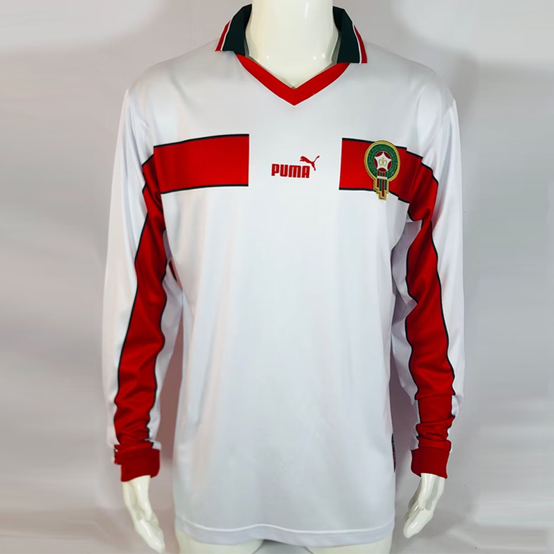 1998 Morocco Away Retro Long sleeves Jersey