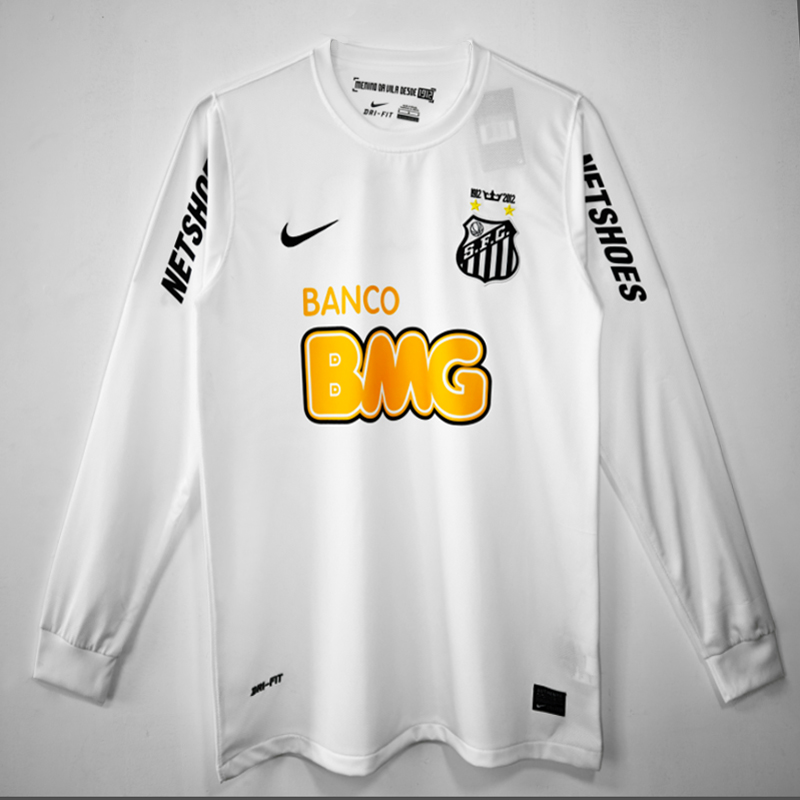 2013 Santos Home Retro Long sleeves Jersey
